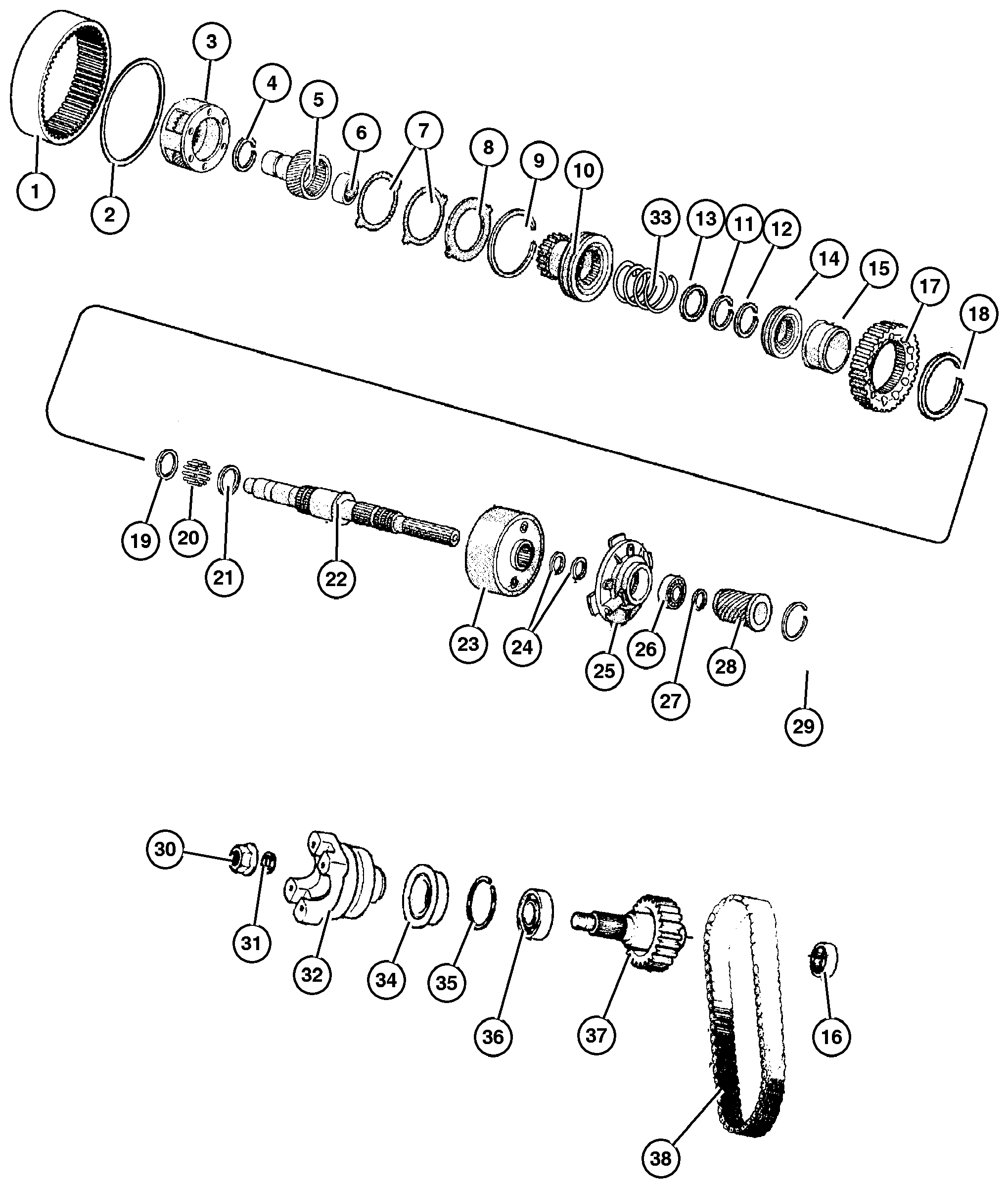 Exploded view: Gear Train [DHR]