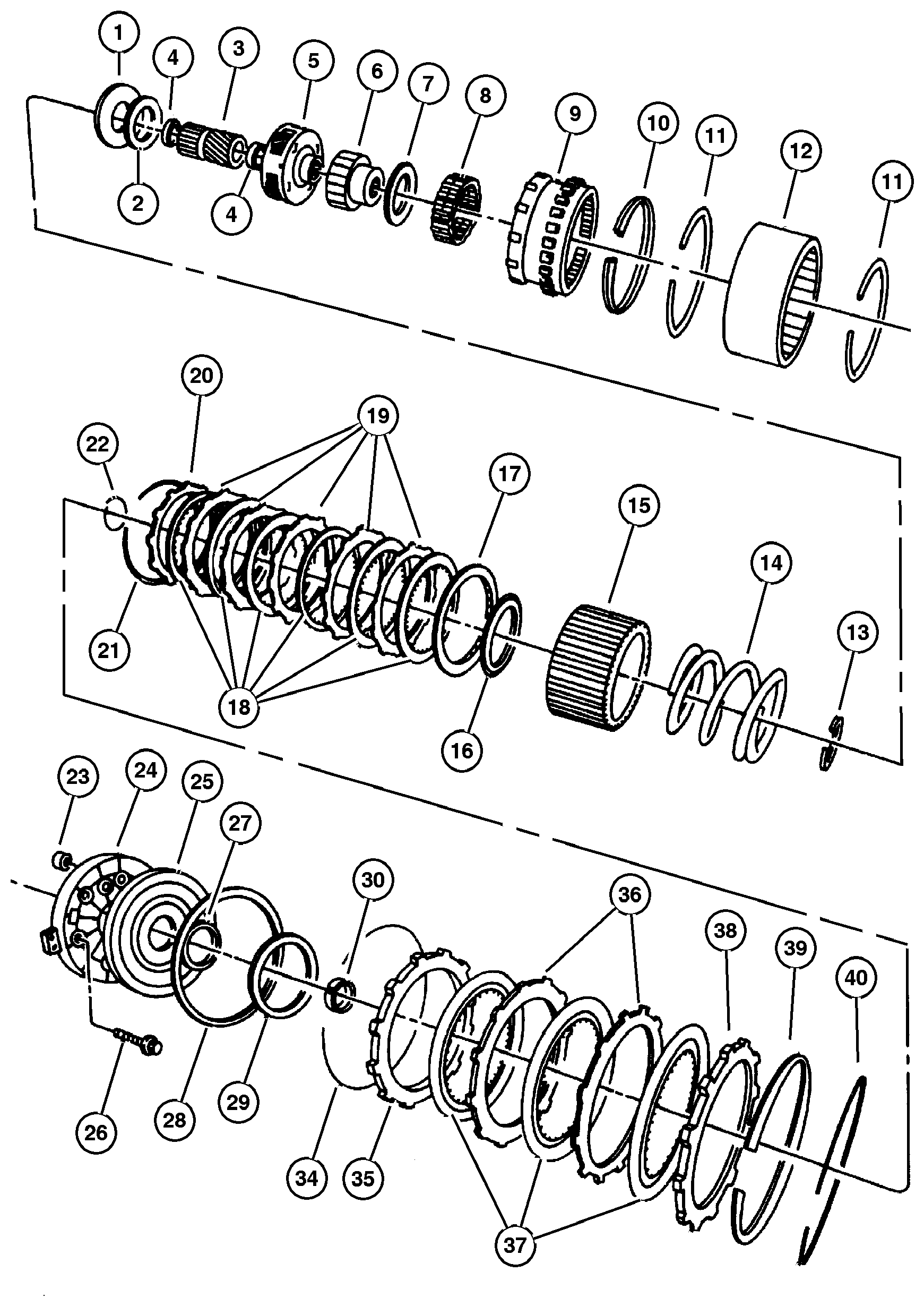 Exploded view: Clutch, 44RE (DGW)