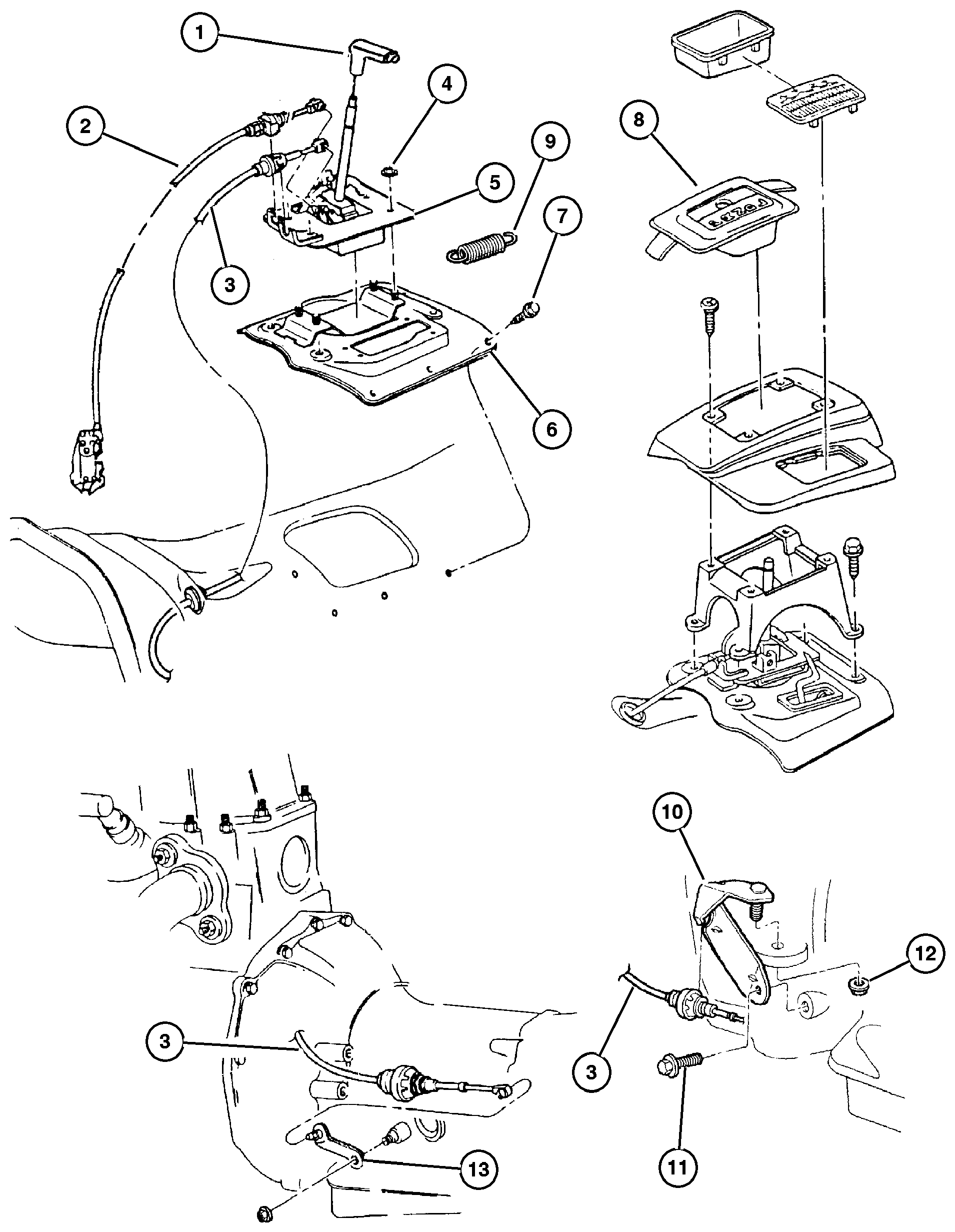Exploded view: Controls, 44RE (DGW)