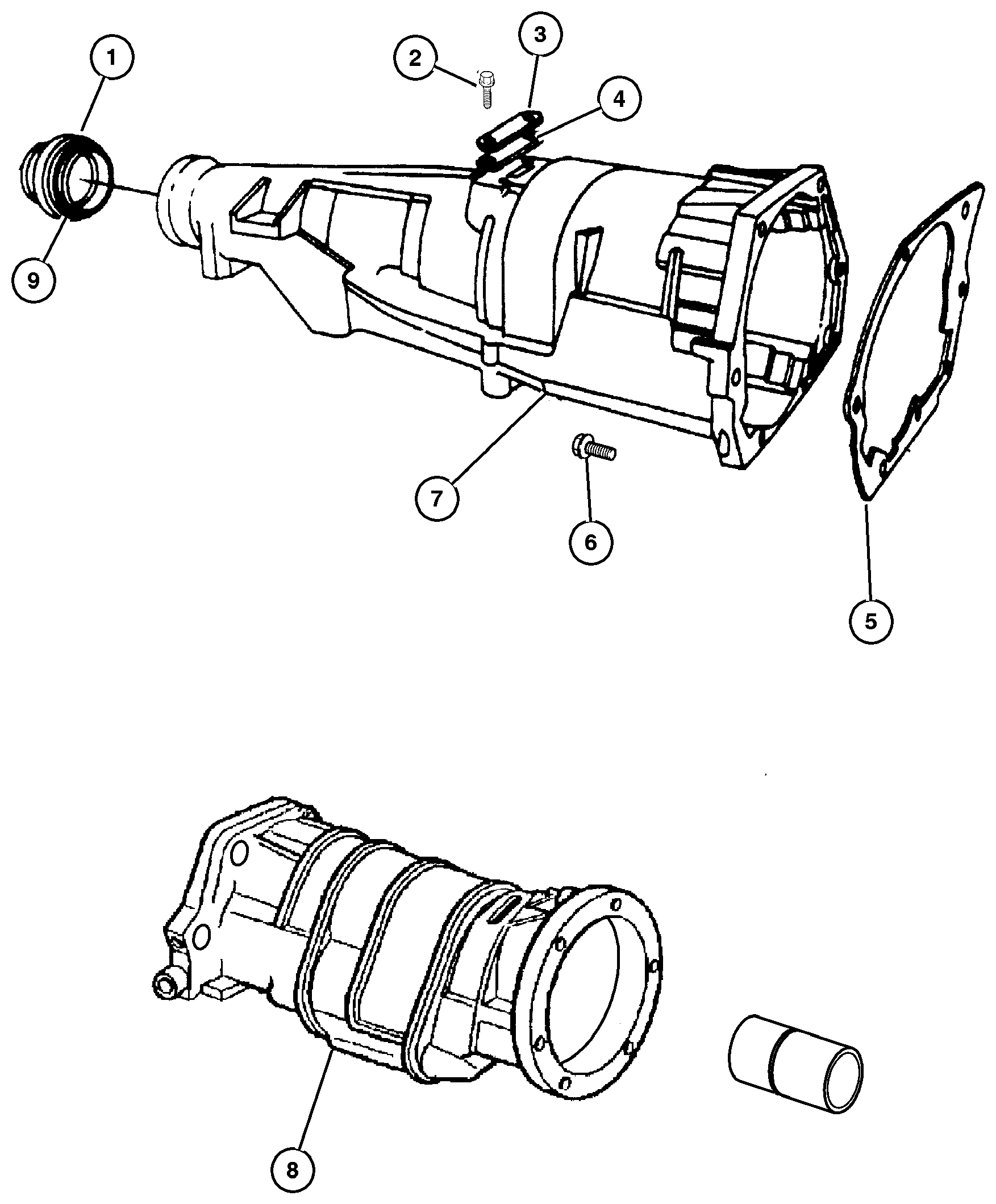 Exploded view: Extension 44RE (DGW)