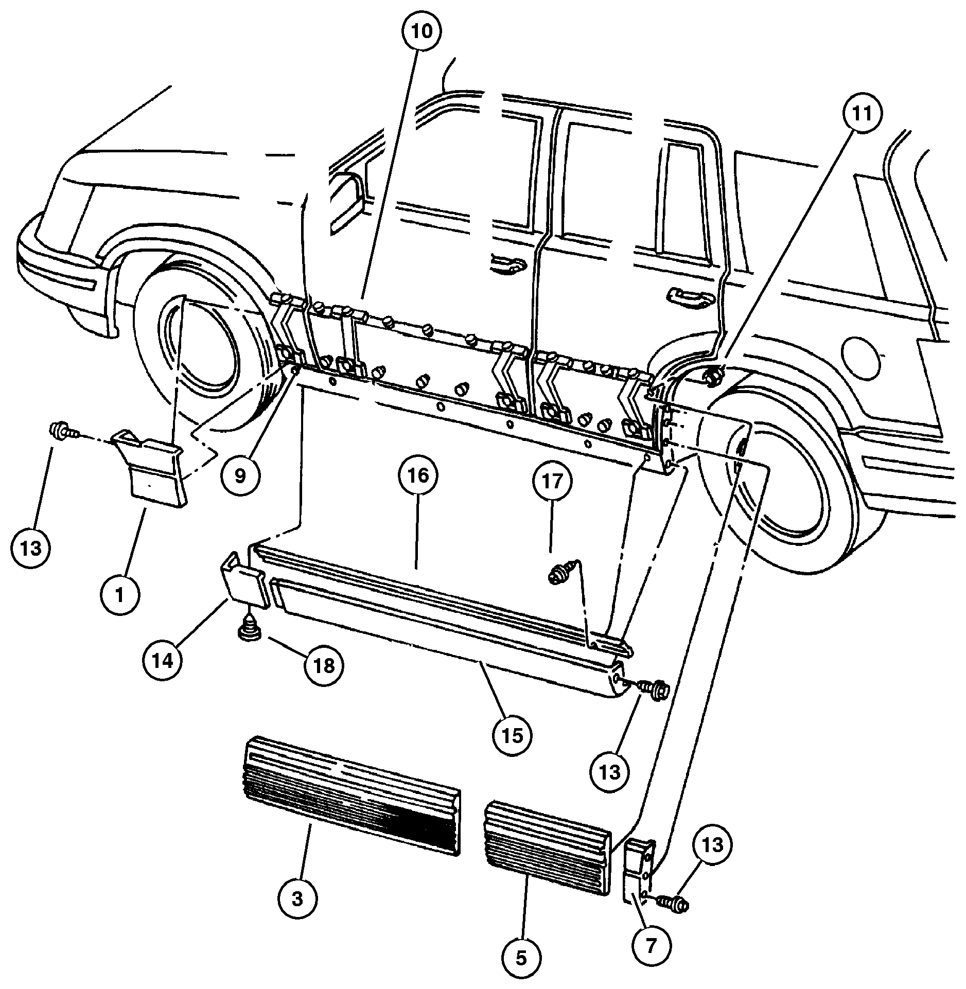 Exploded view: Cladding And Sill Mouldings