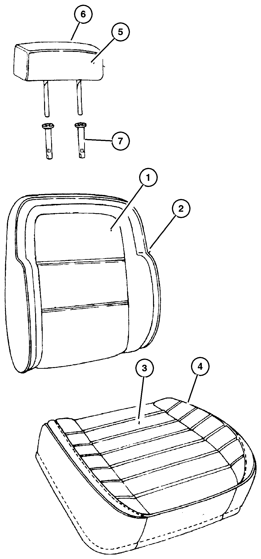 Exploded view: Front Seat, Trim Code [CL]