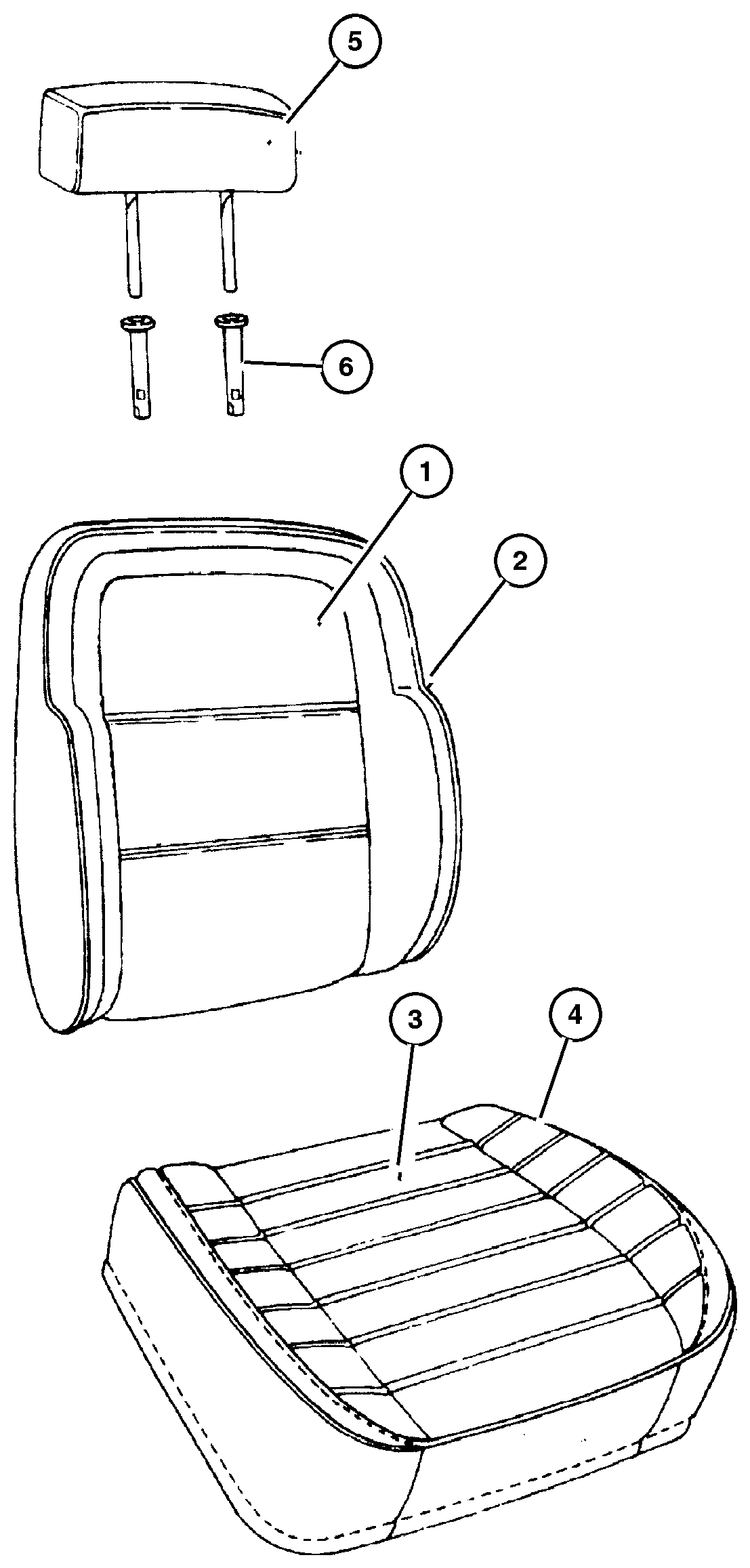 Exploded view: Front Seat, Trim Code [EL]