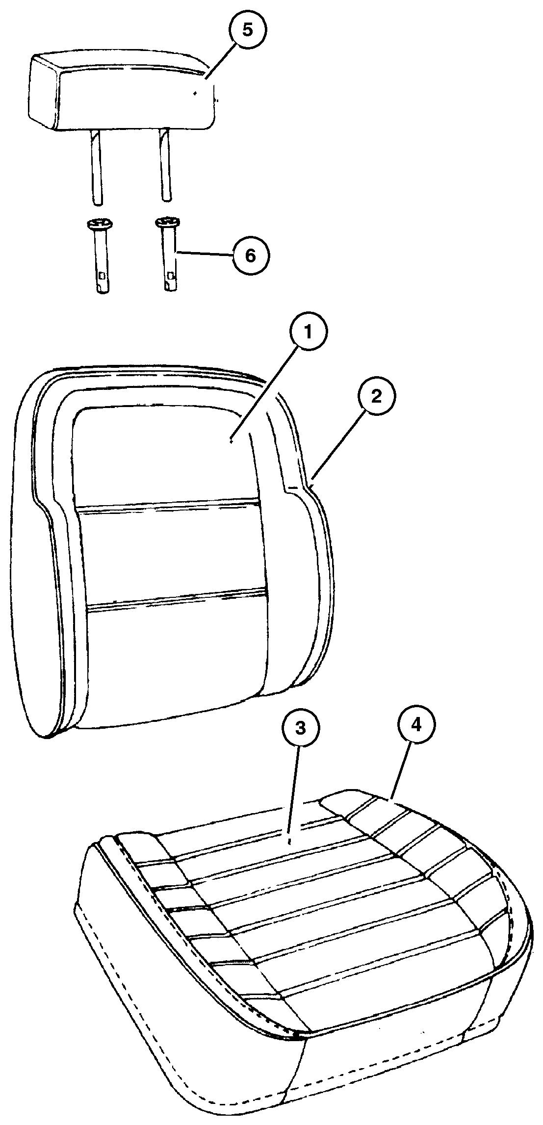 Exploded view: Front Seat, Trim Code [F5]