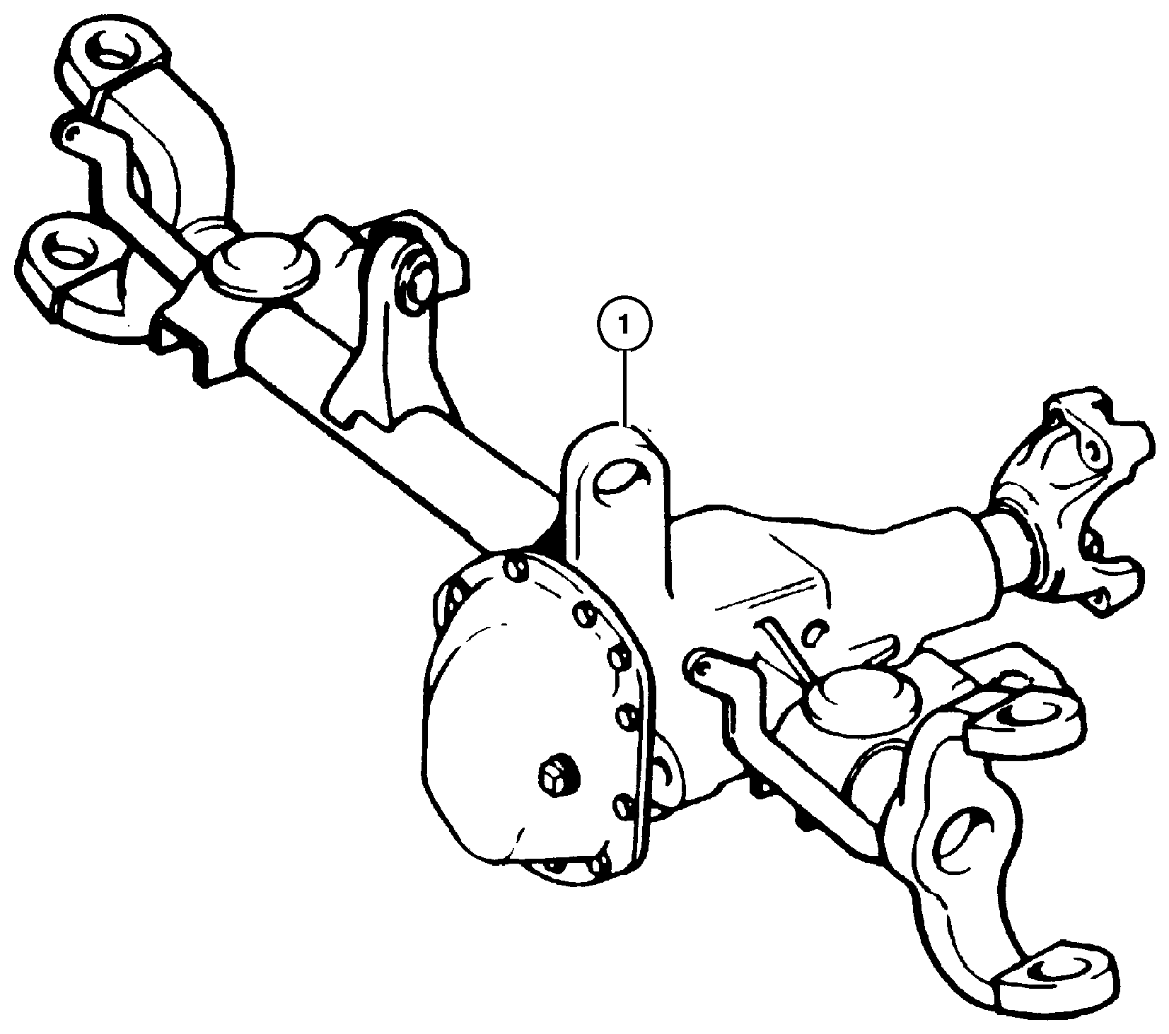 Exploded view: Axle Assembly, Front