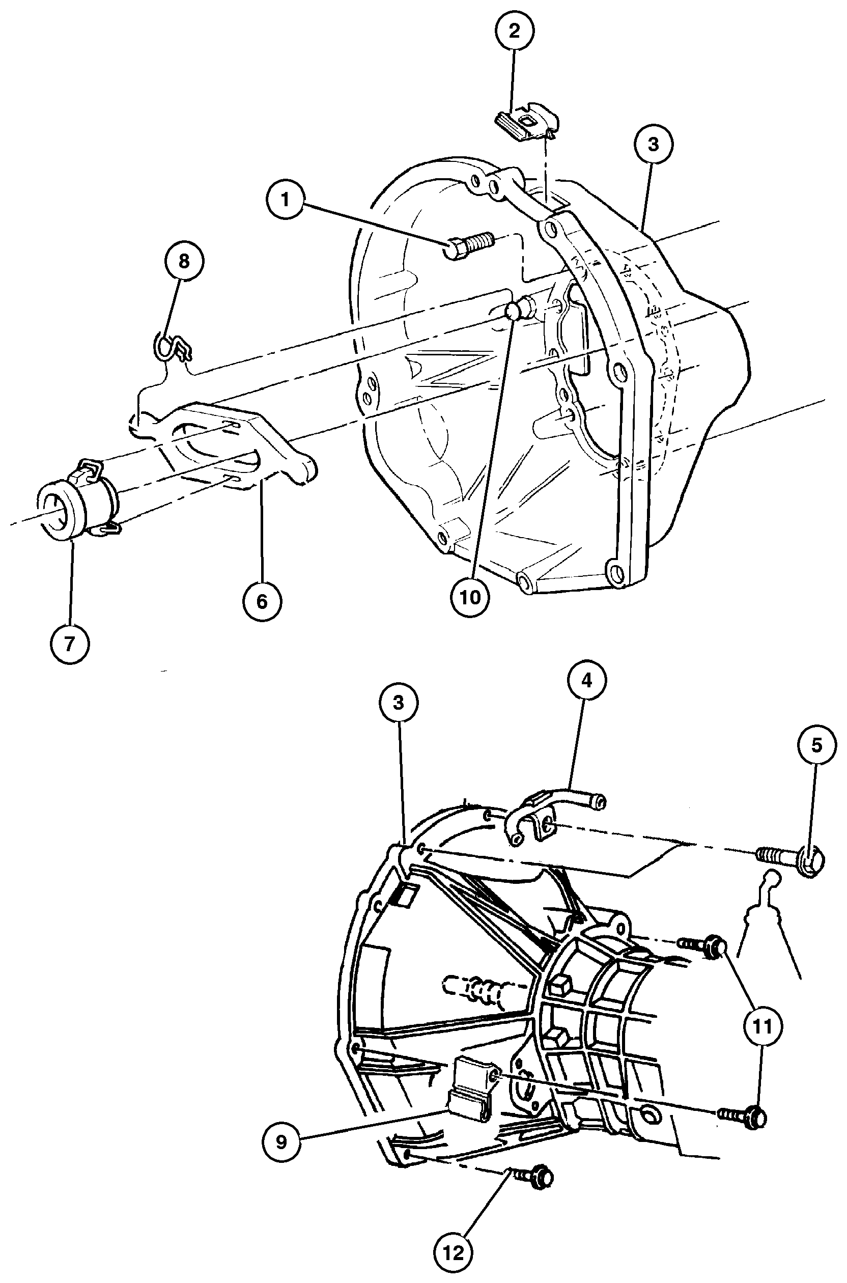 Exploded view: Clutch Housing