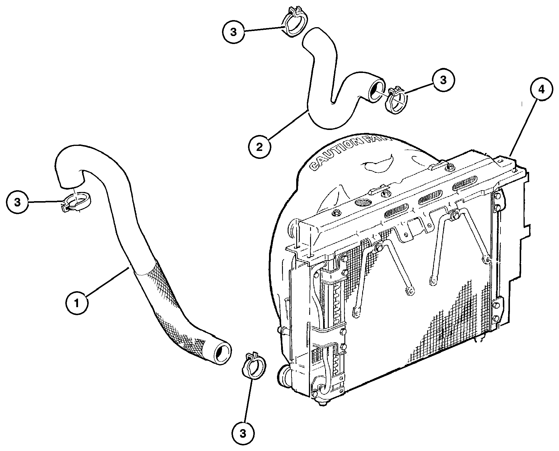 Exploded view: Intercooler Radiator 2.5L Diesel Engine