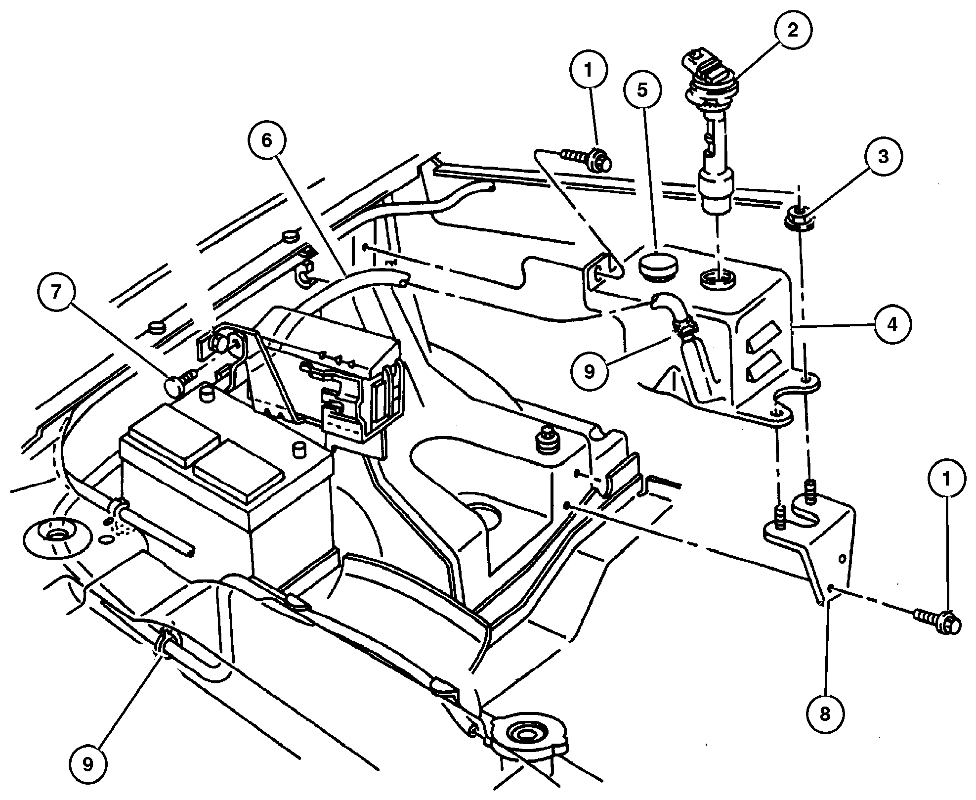 Exploded view: Tank, Coolant