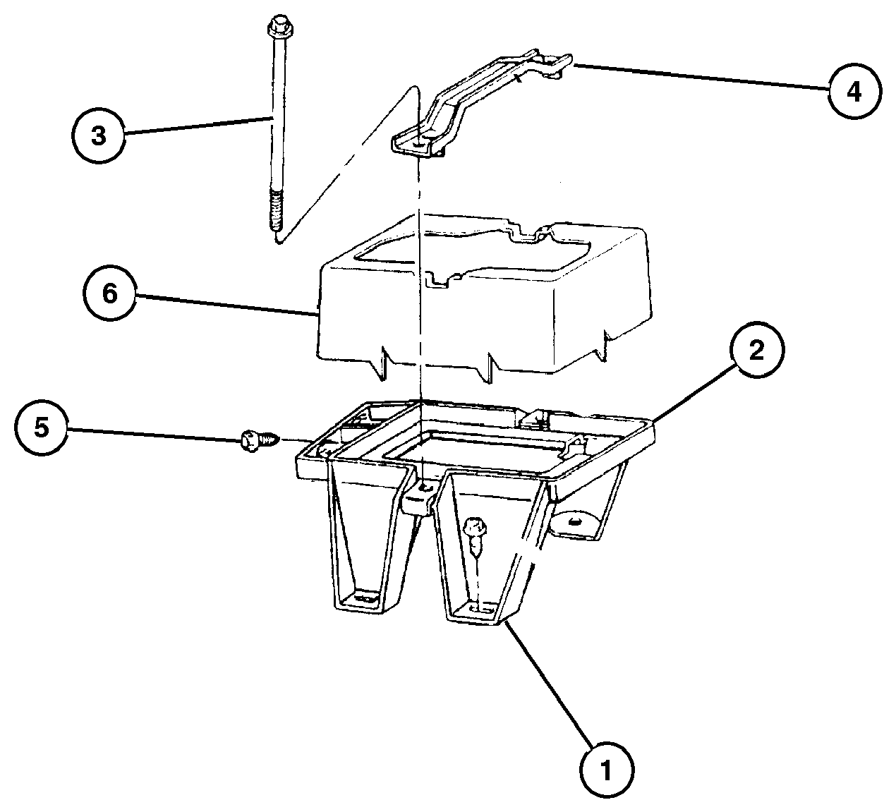 Exploded view: Battery Tray