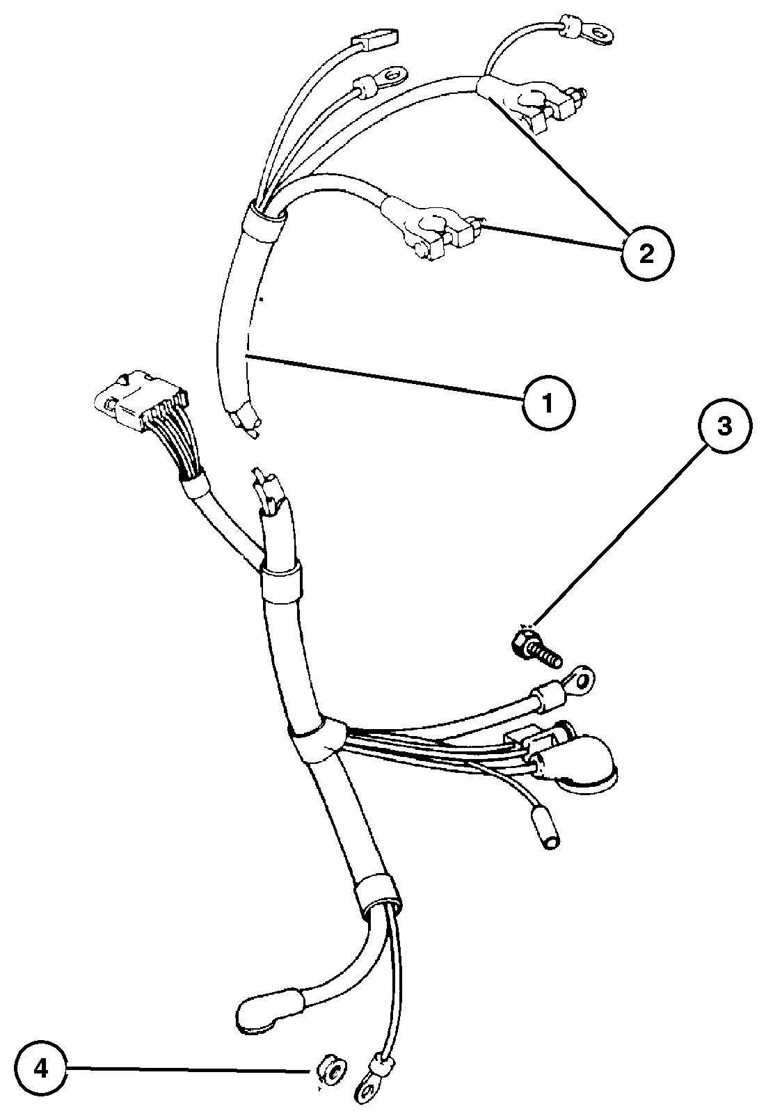 Exploded view: Battery Cables
