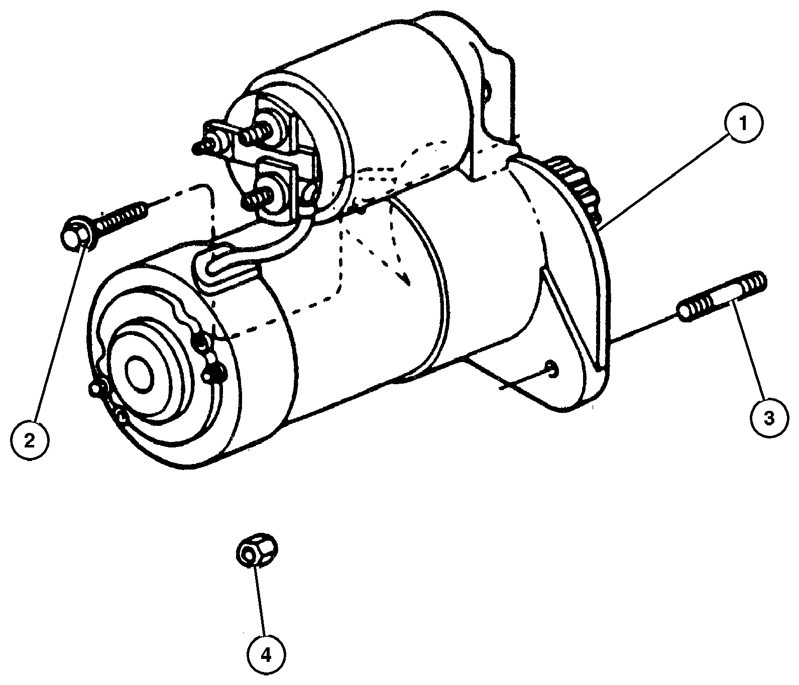 Exploded view: Starters 5.2L & 5.9L Engine