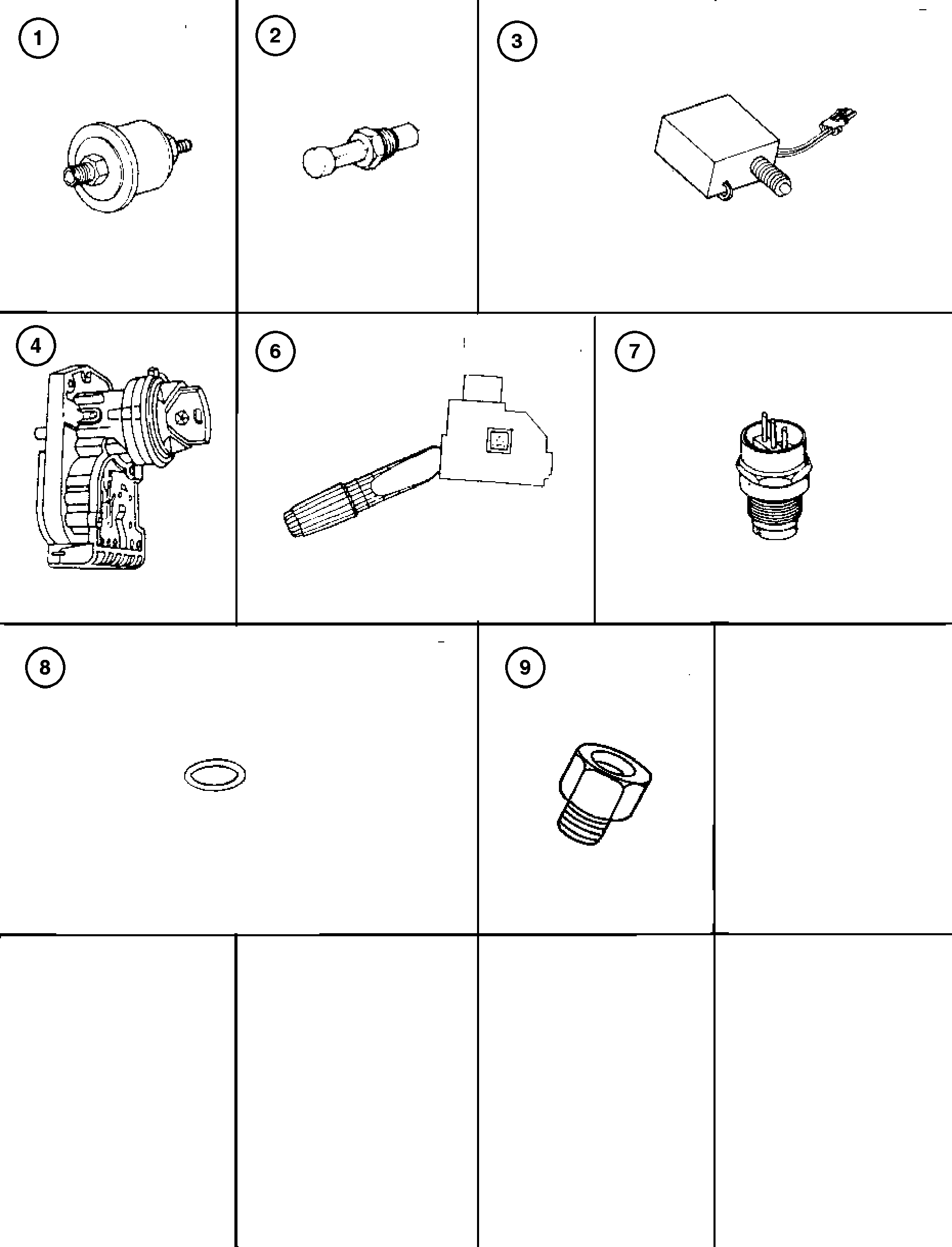 Exploded view: Switches & Sending Unit