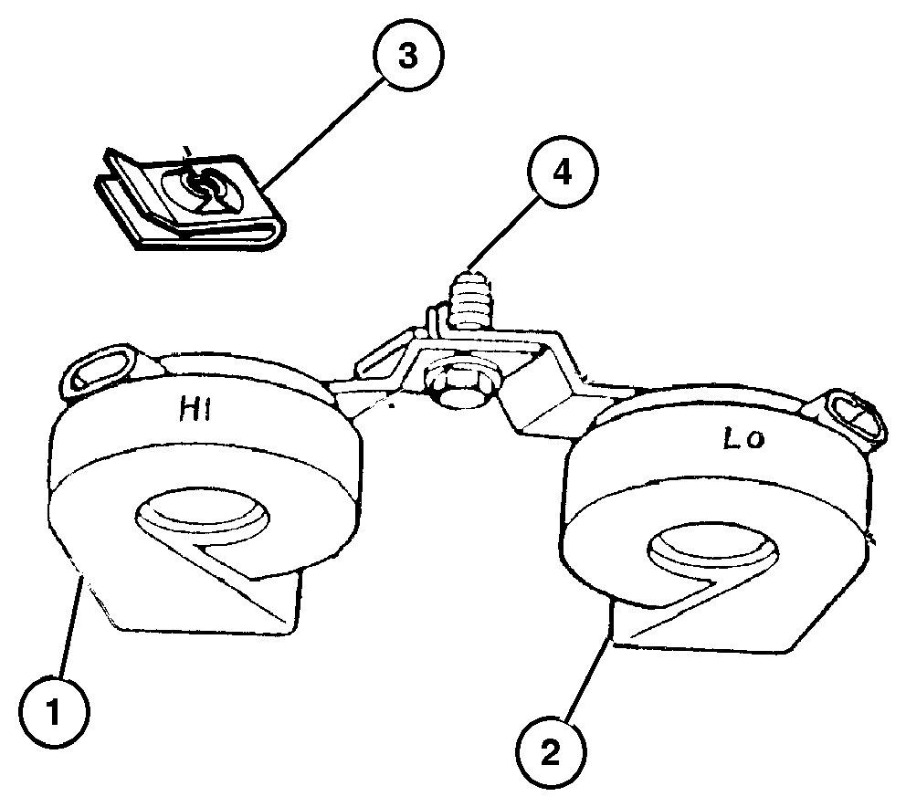 Exploded view: Horns