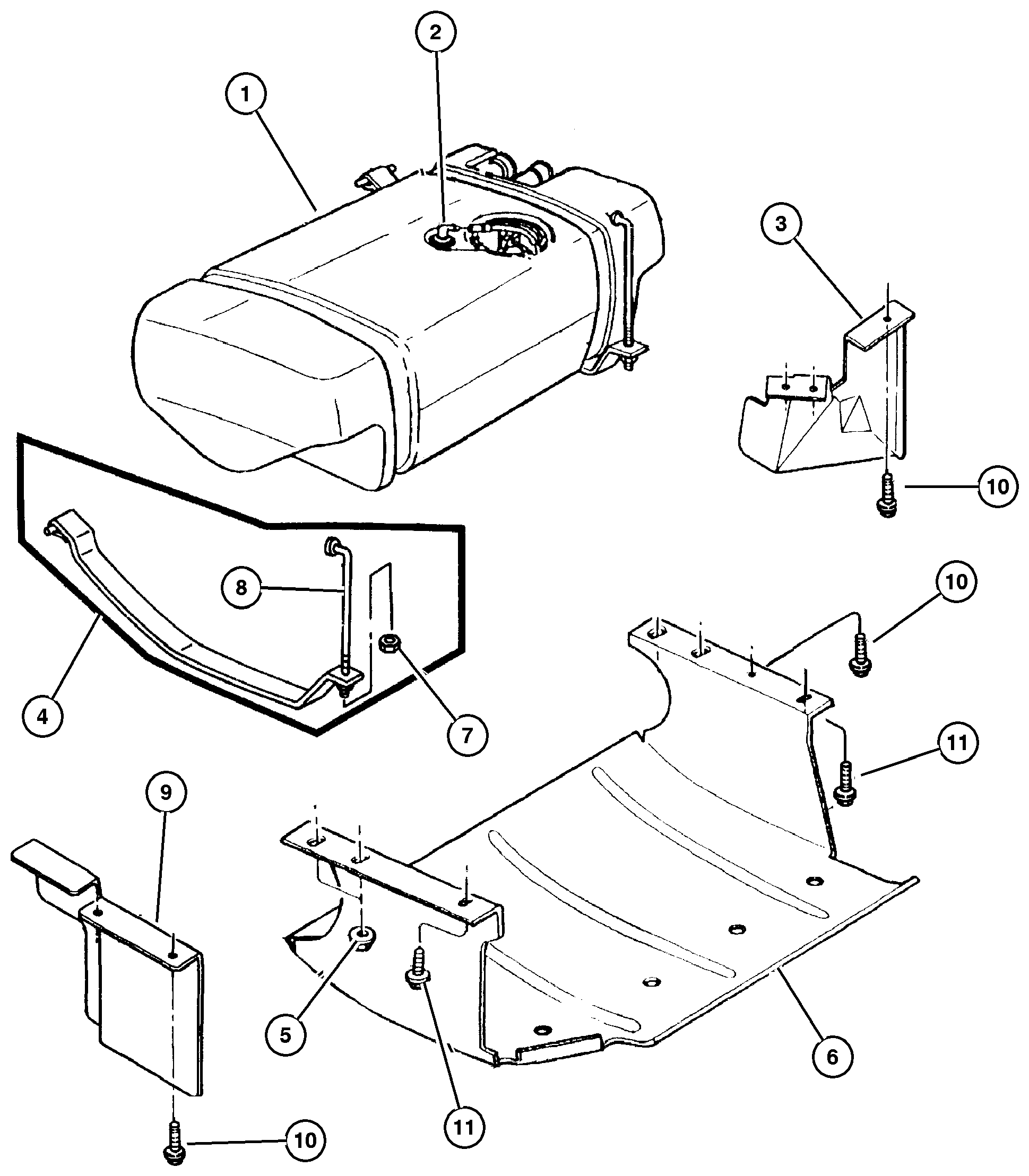 Exploded view: Fuel Tank