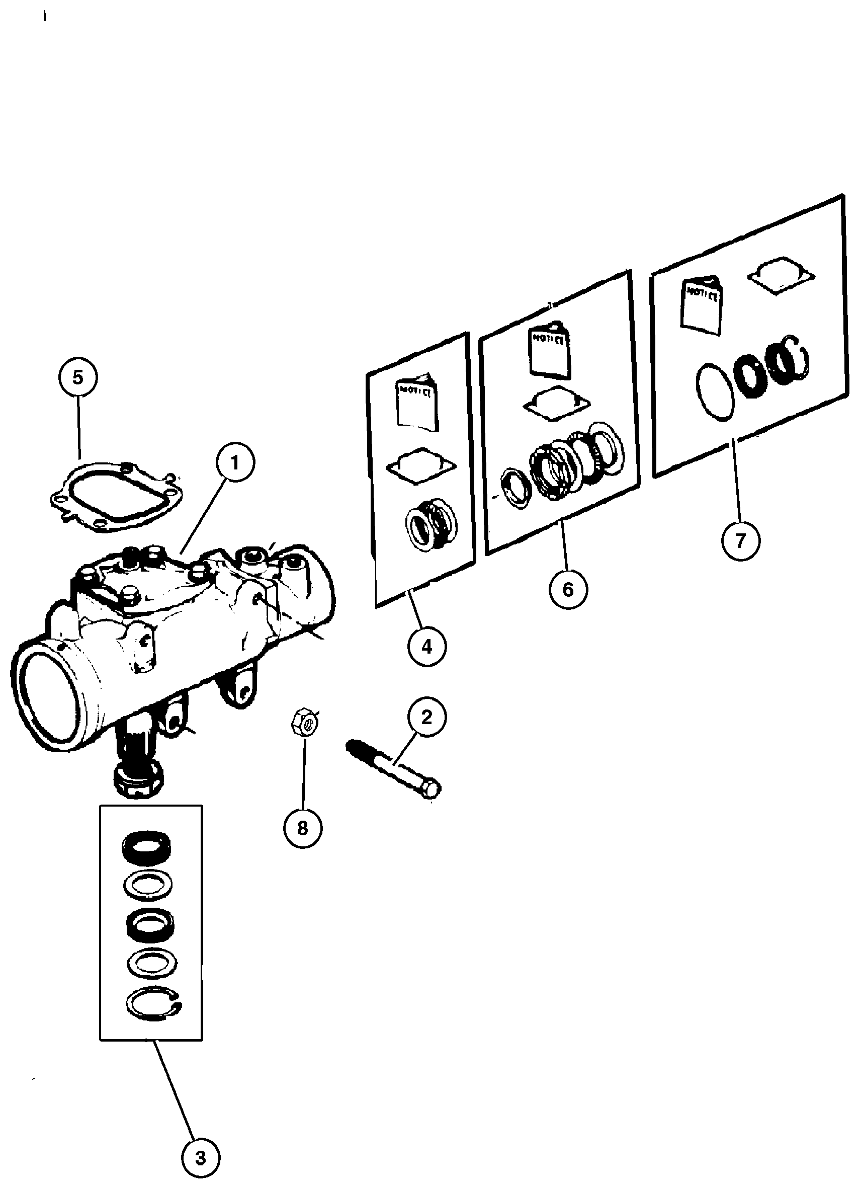 Exploded view: Gear, Power Steering