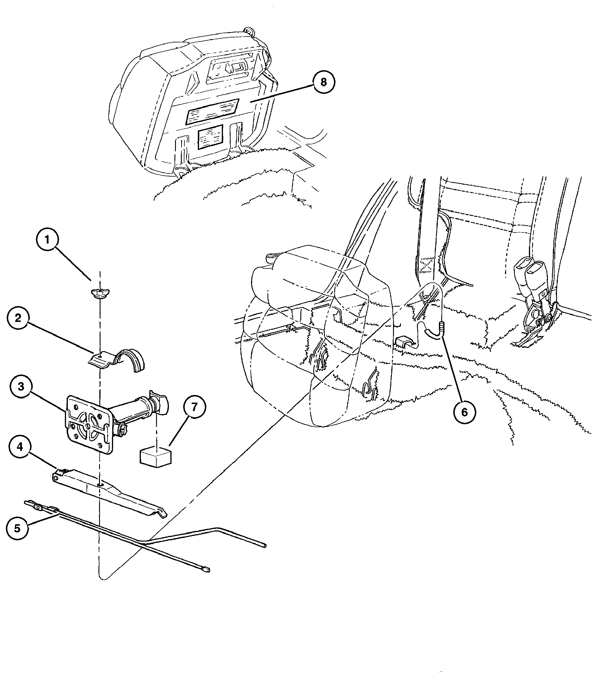 Exploded view: Jack Stowage