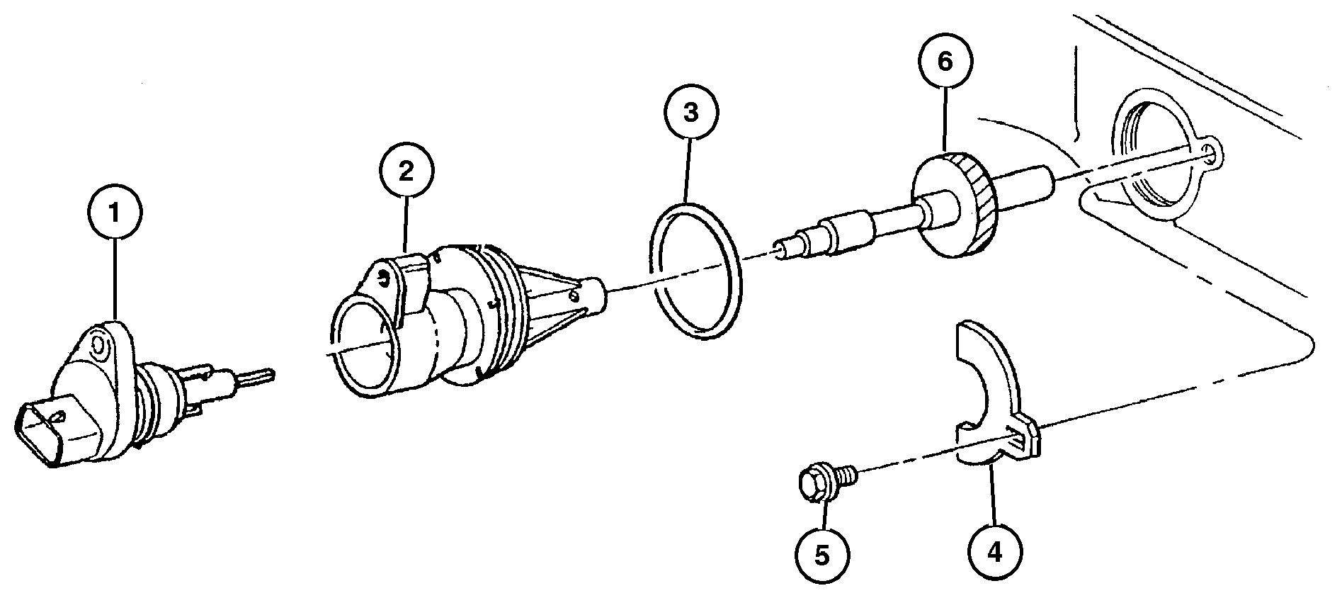 Exploded view: Speedometer Pinion