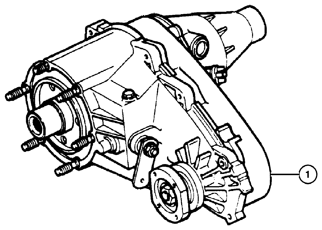 Exploded view: Transfer Case (DHN) NP231