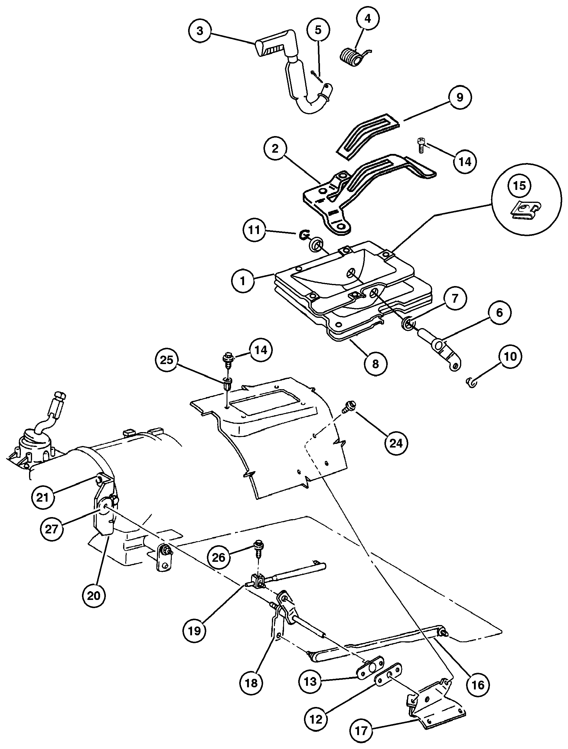 Exploded view: Control Shift (DHN) NP231