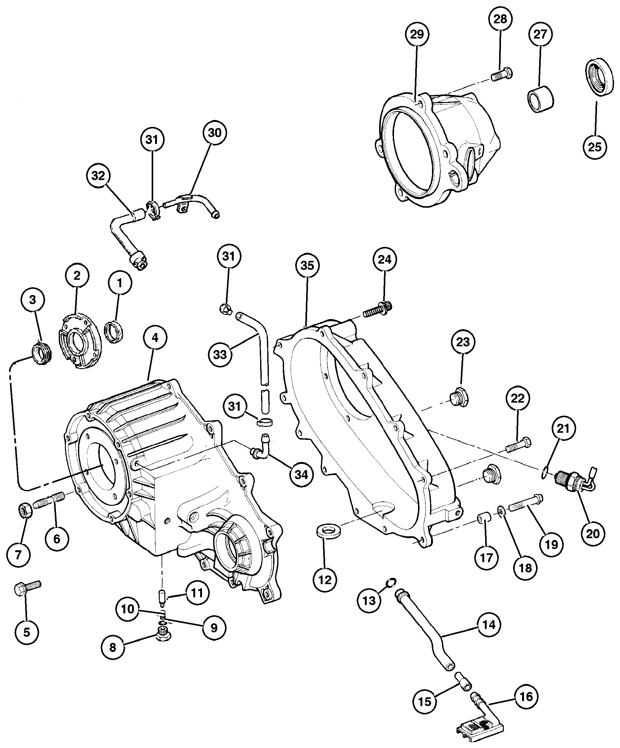 Exploded view: Case & Related Parts (DHR) NV249