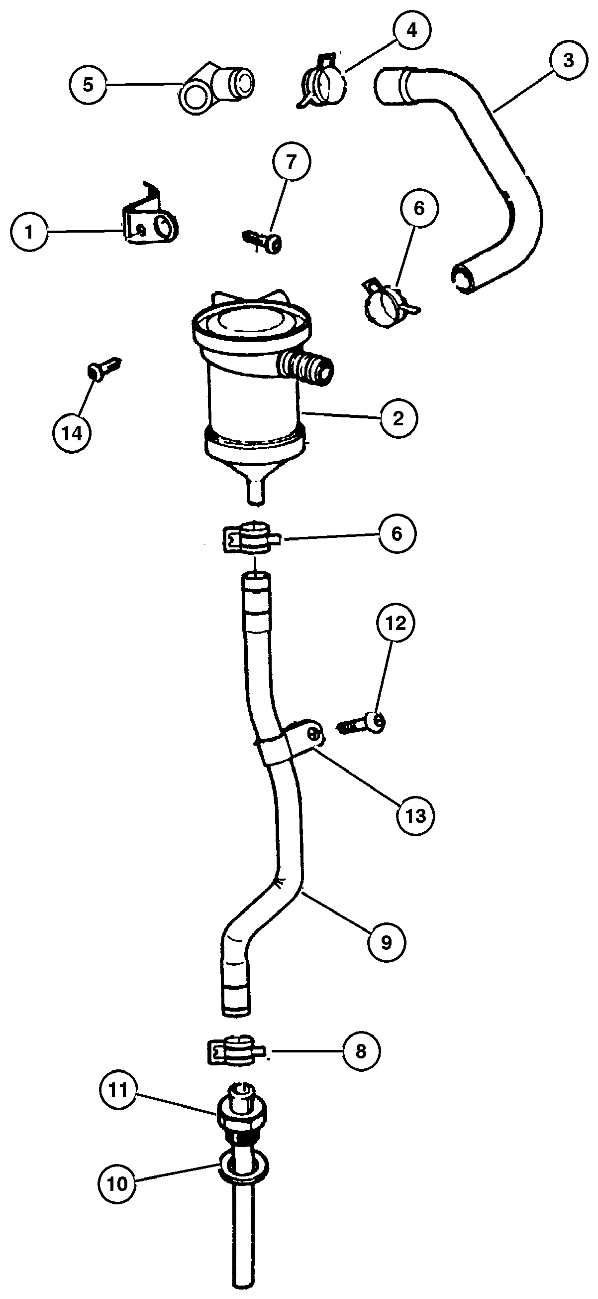 Exploded view: Crankcase Ventilation (ENC)