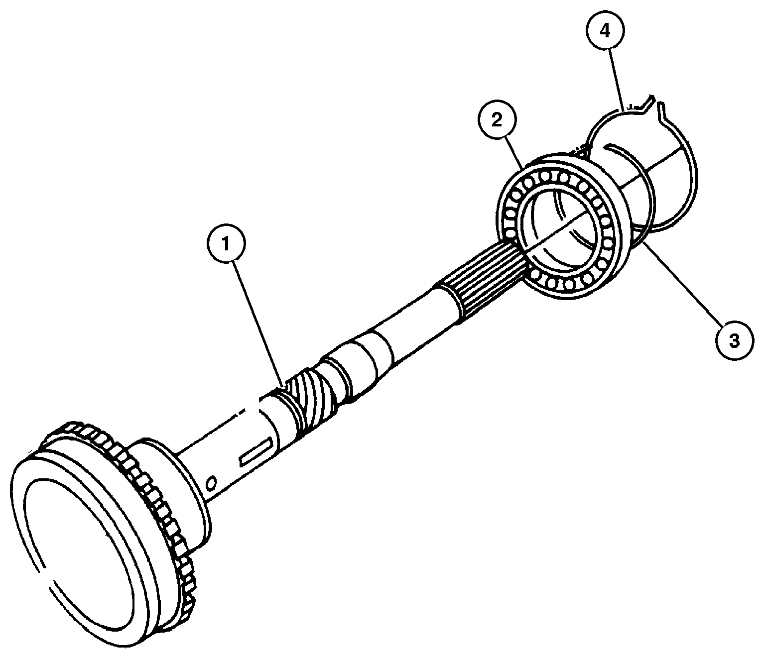 Exploded view: Output Shaft 42RE