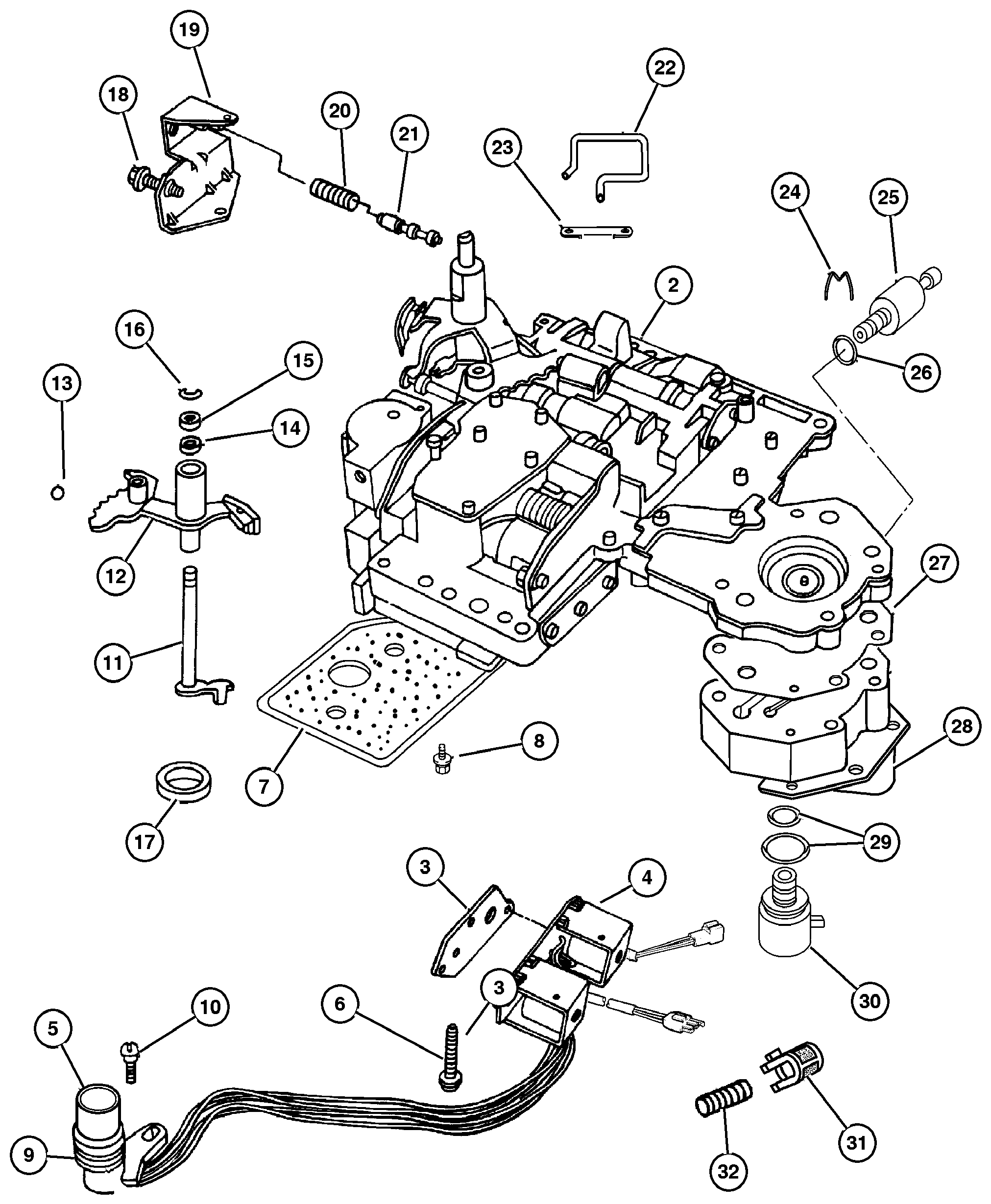 Exploded view: Valve Body 42RE
