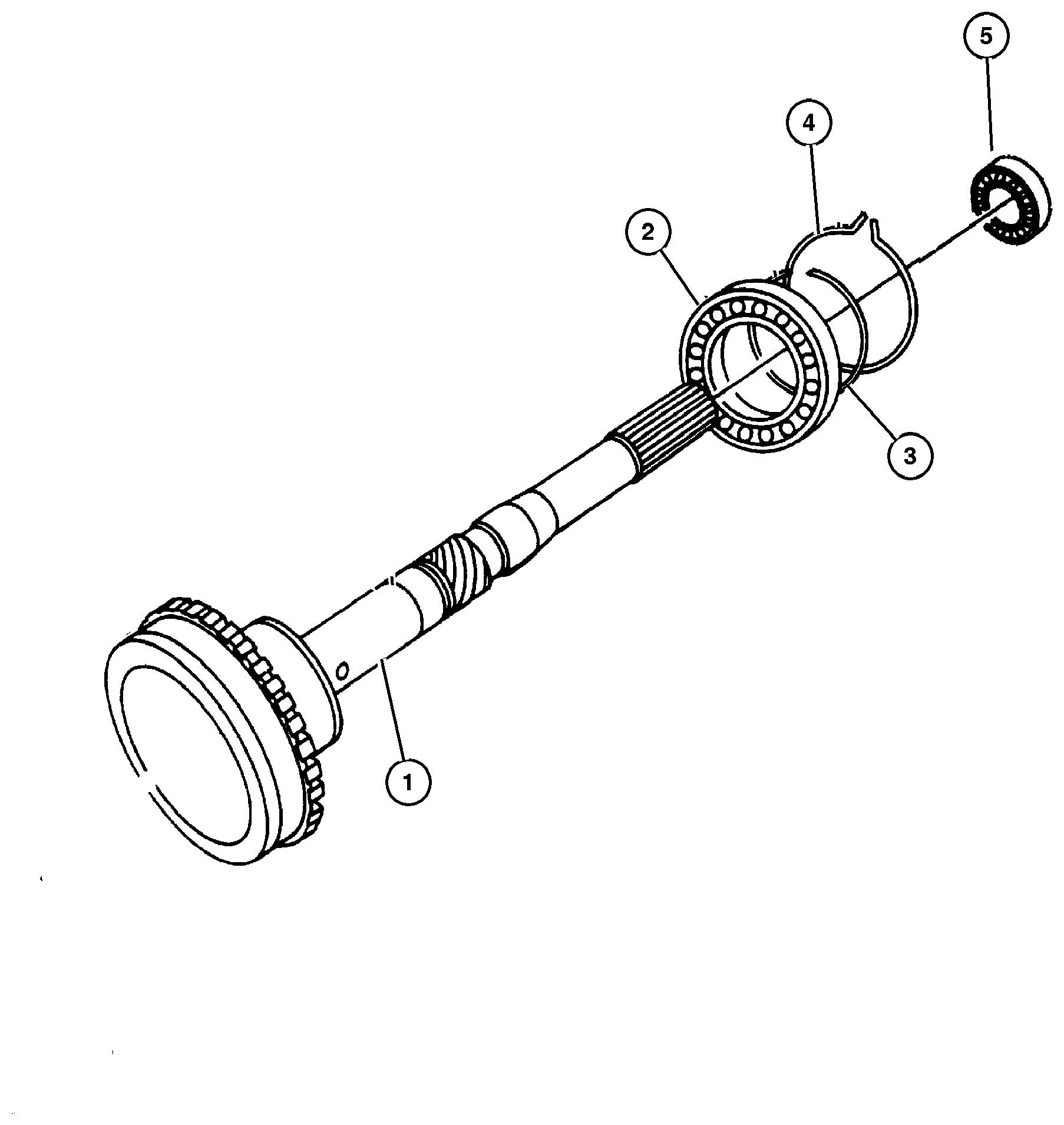 Exploded view: Output Shaft 44RE