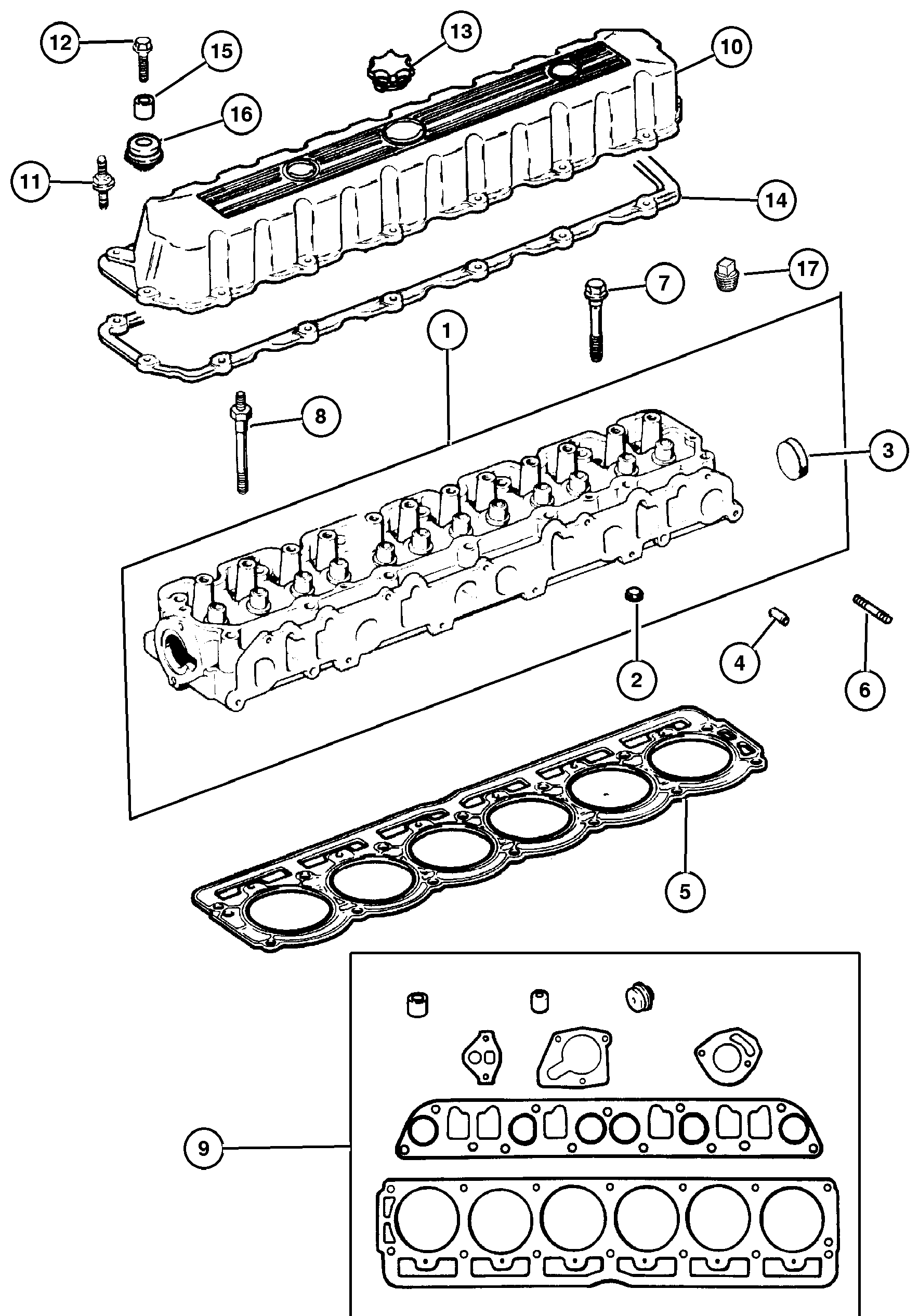 Exploded view: Cylinder Head (ERH) 4.0L