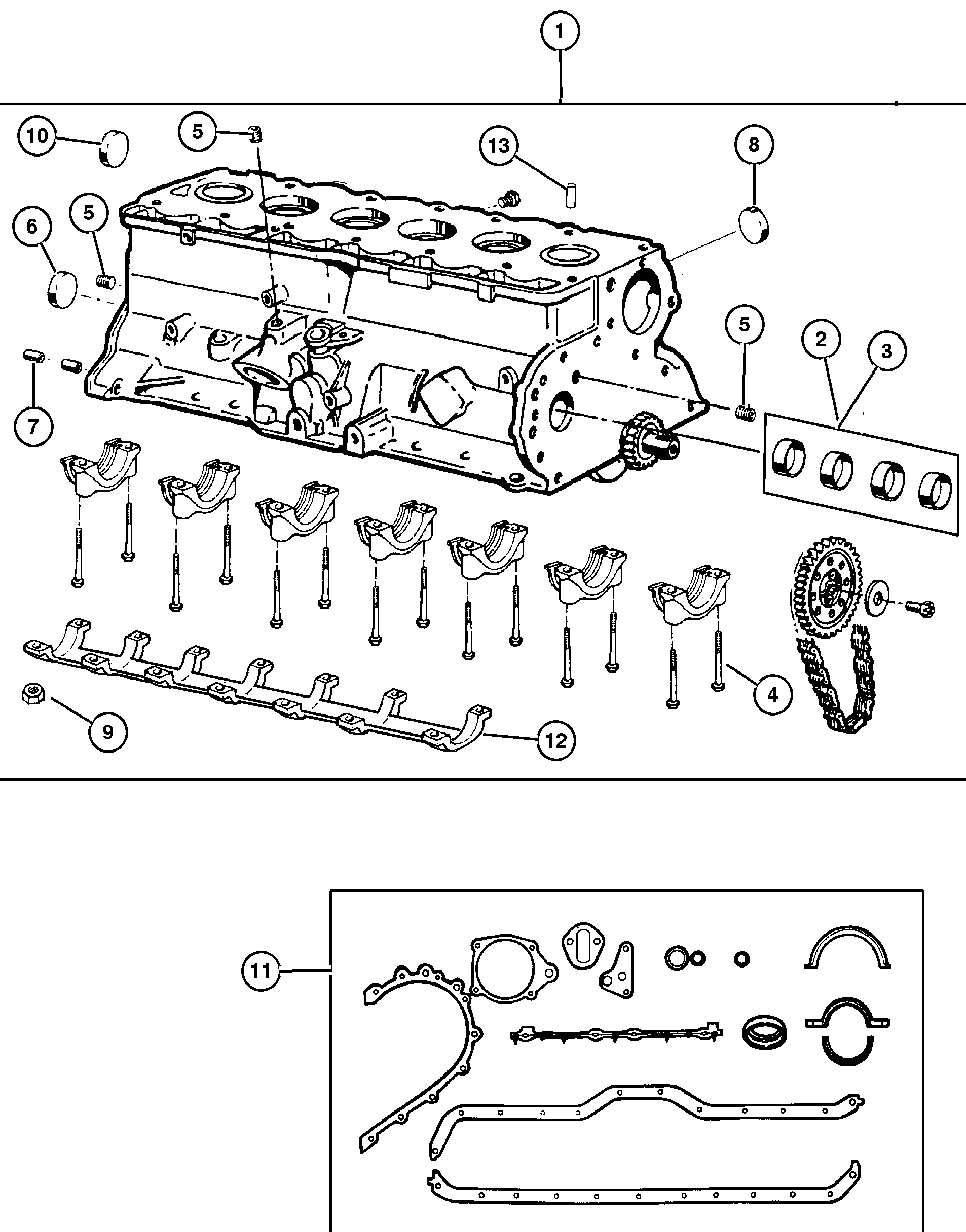Exploded view: Cylinder Block (ERH) 4.0L