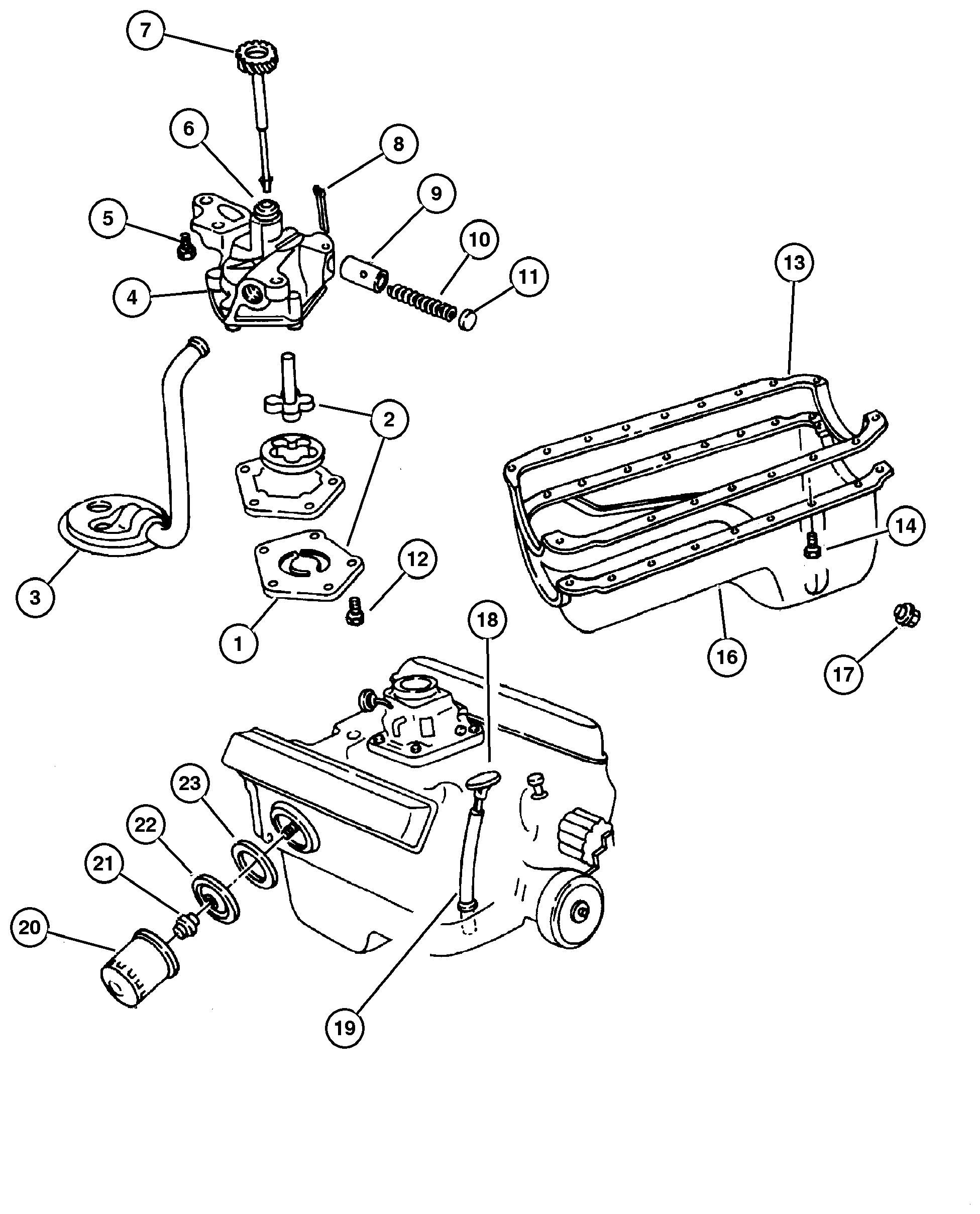 Exploded view: Engine Oiling (ELF)