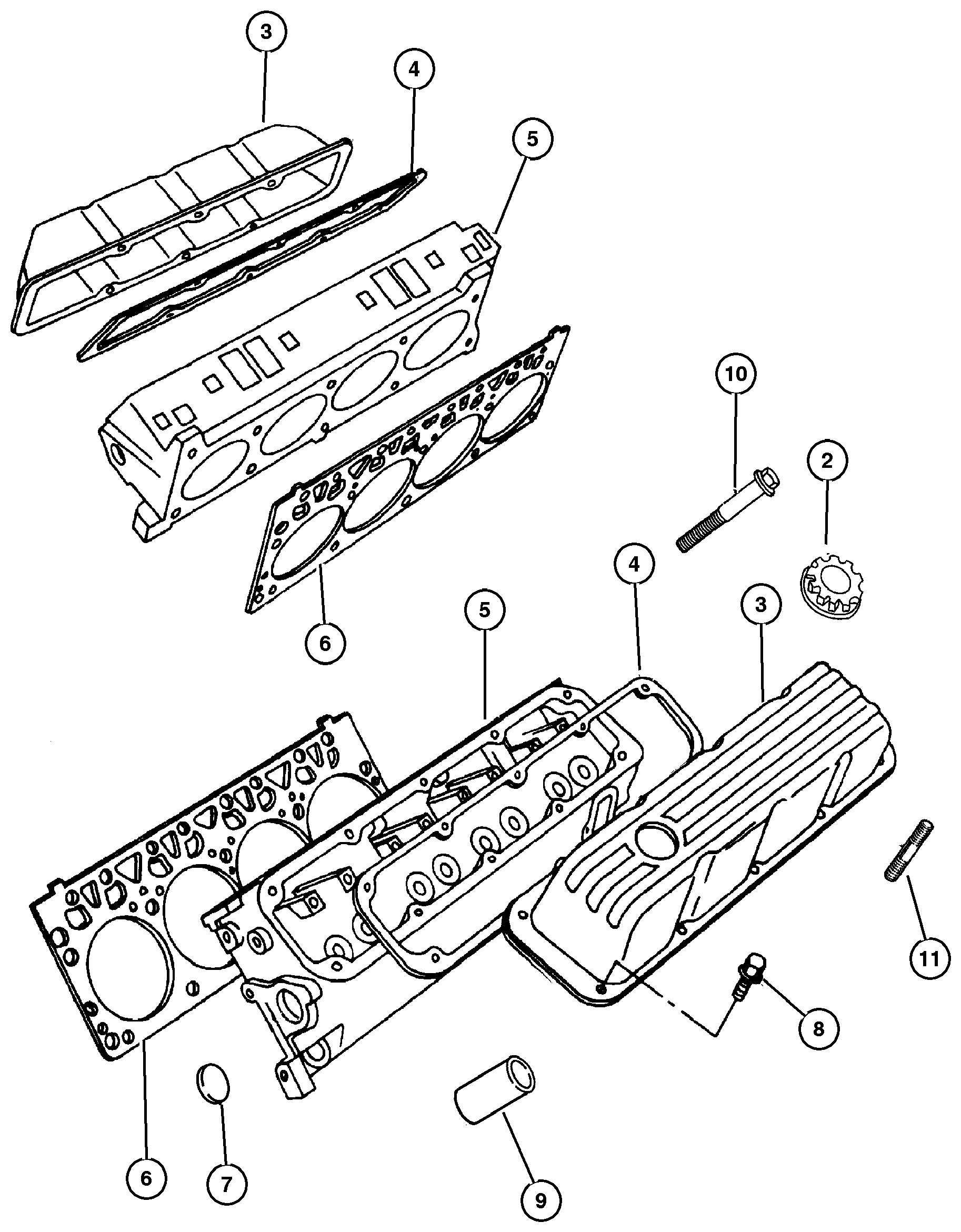 Exploded view: Cylinder Head (EML)