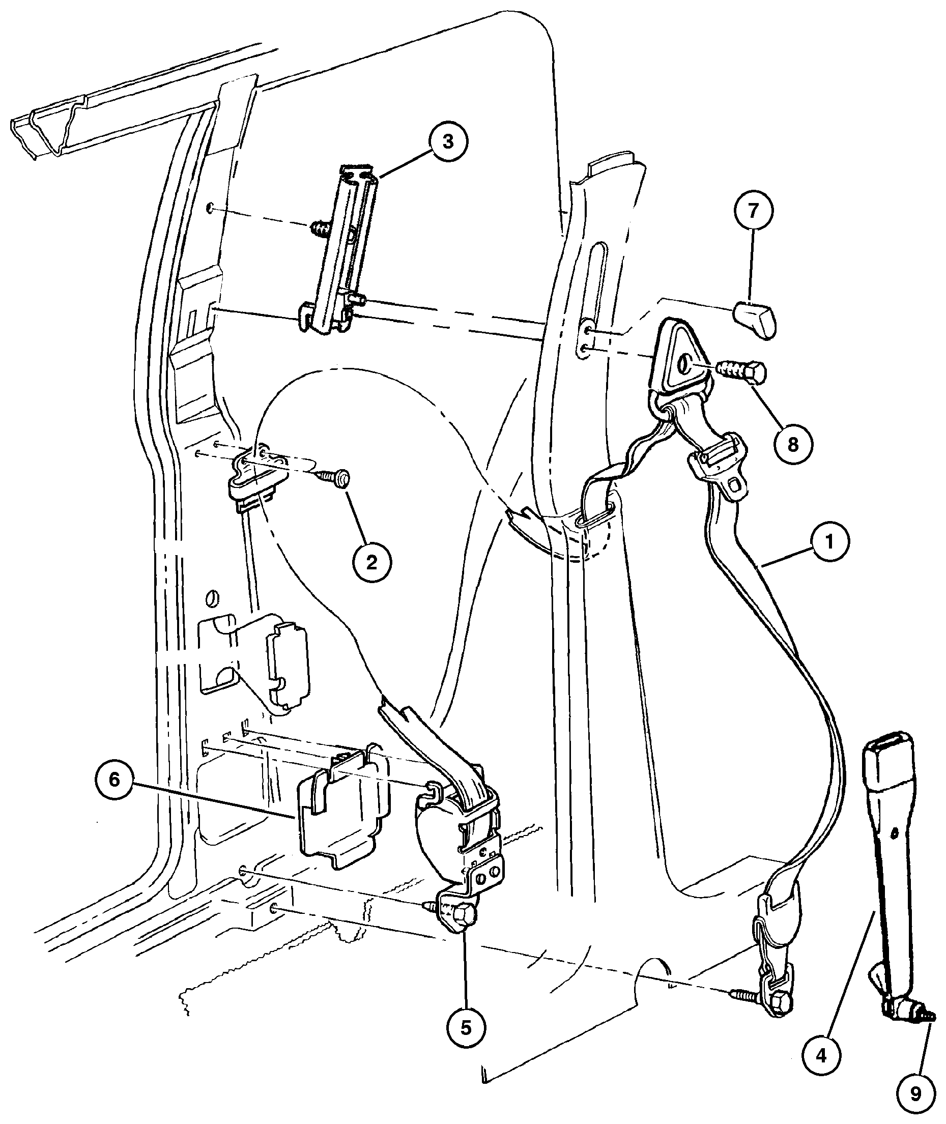 Exploded view: Front Seat