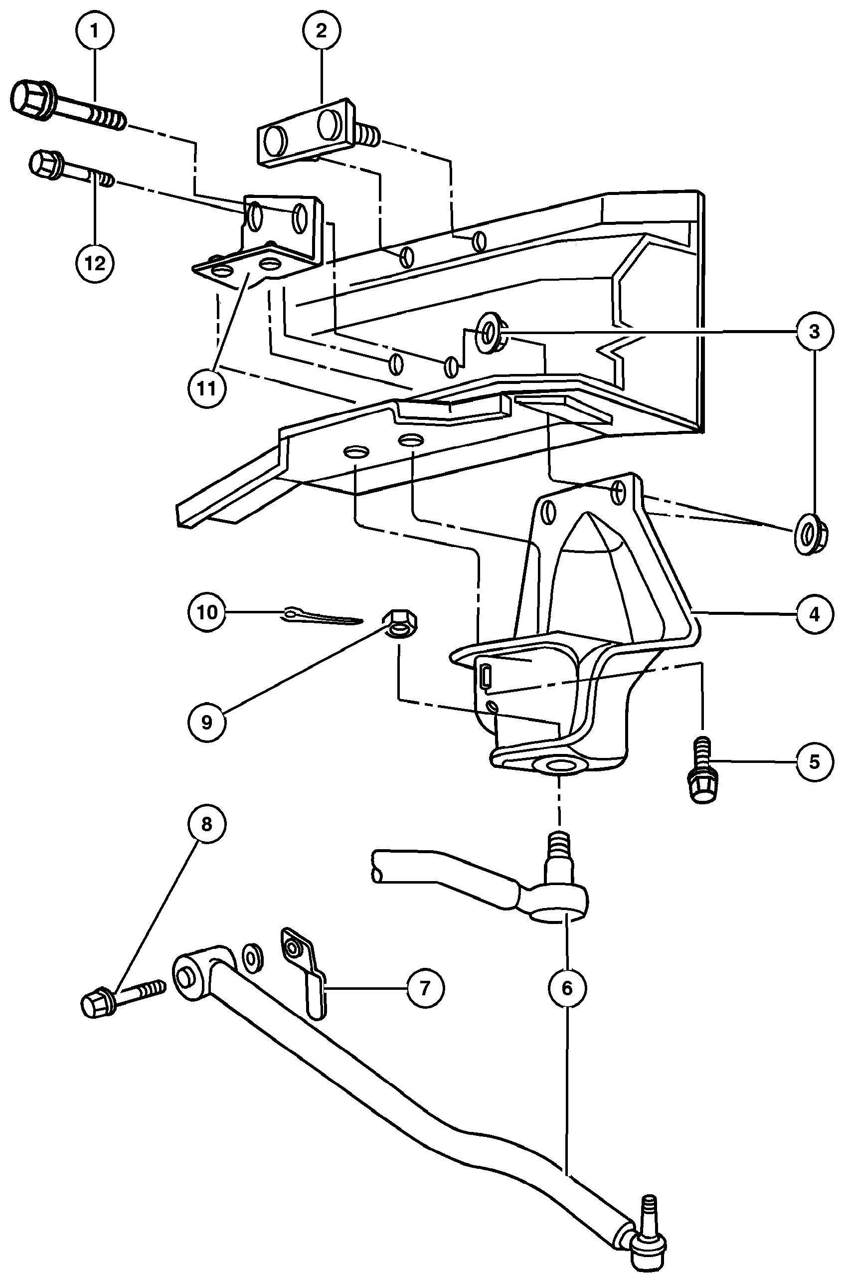 Exploded view: Bar,Front Track