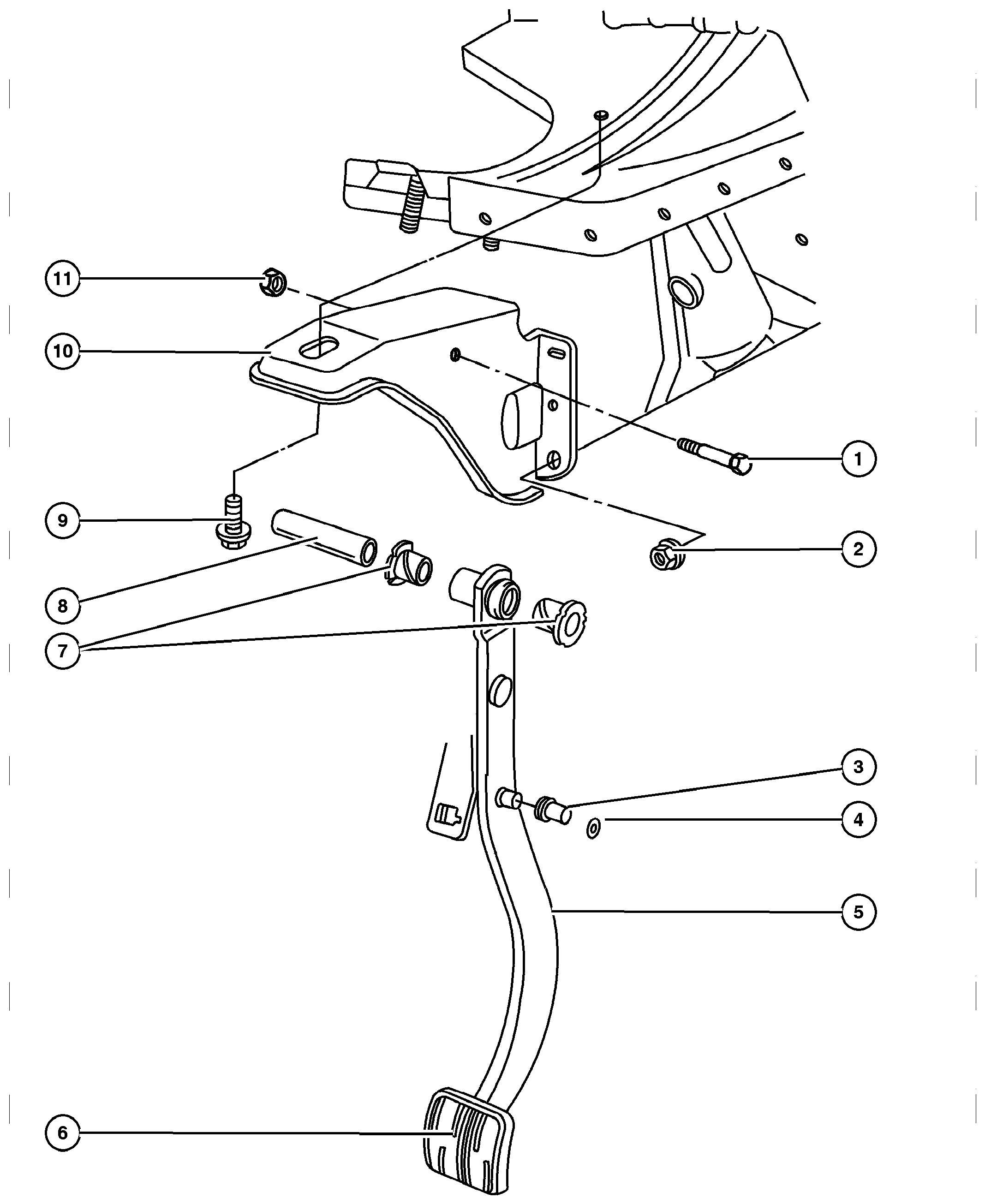 Exploded view: Brake Pedal