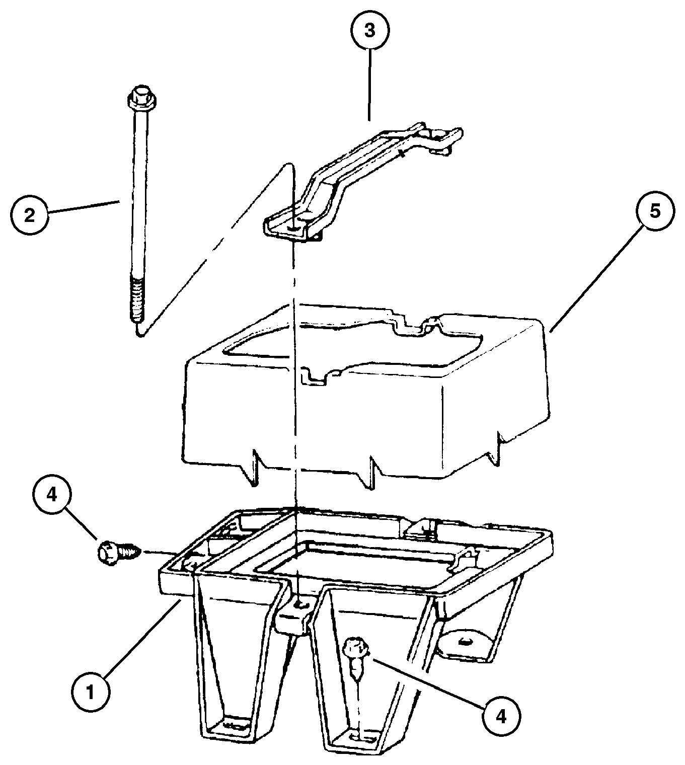 Exploded view: Battery Tray
