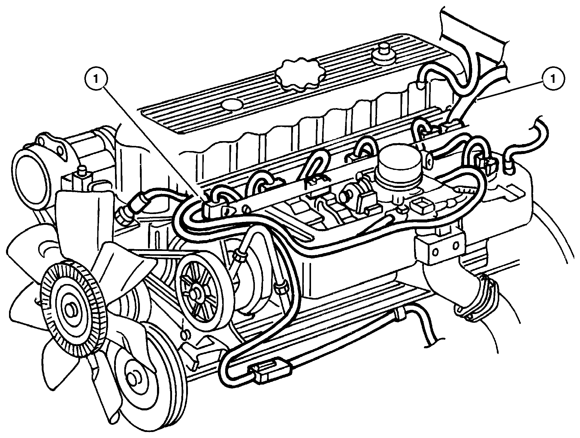 Exploded view: Wiring Engine (Injector Wiring)