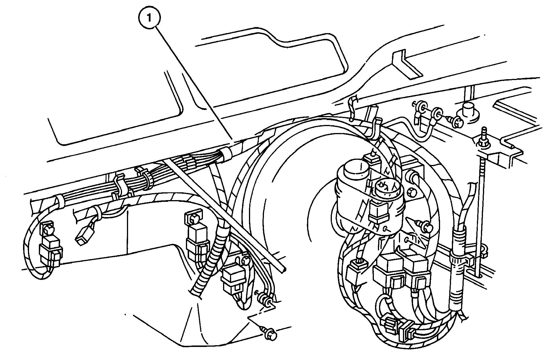 Exploded view: Wiring Headlamp to Dash