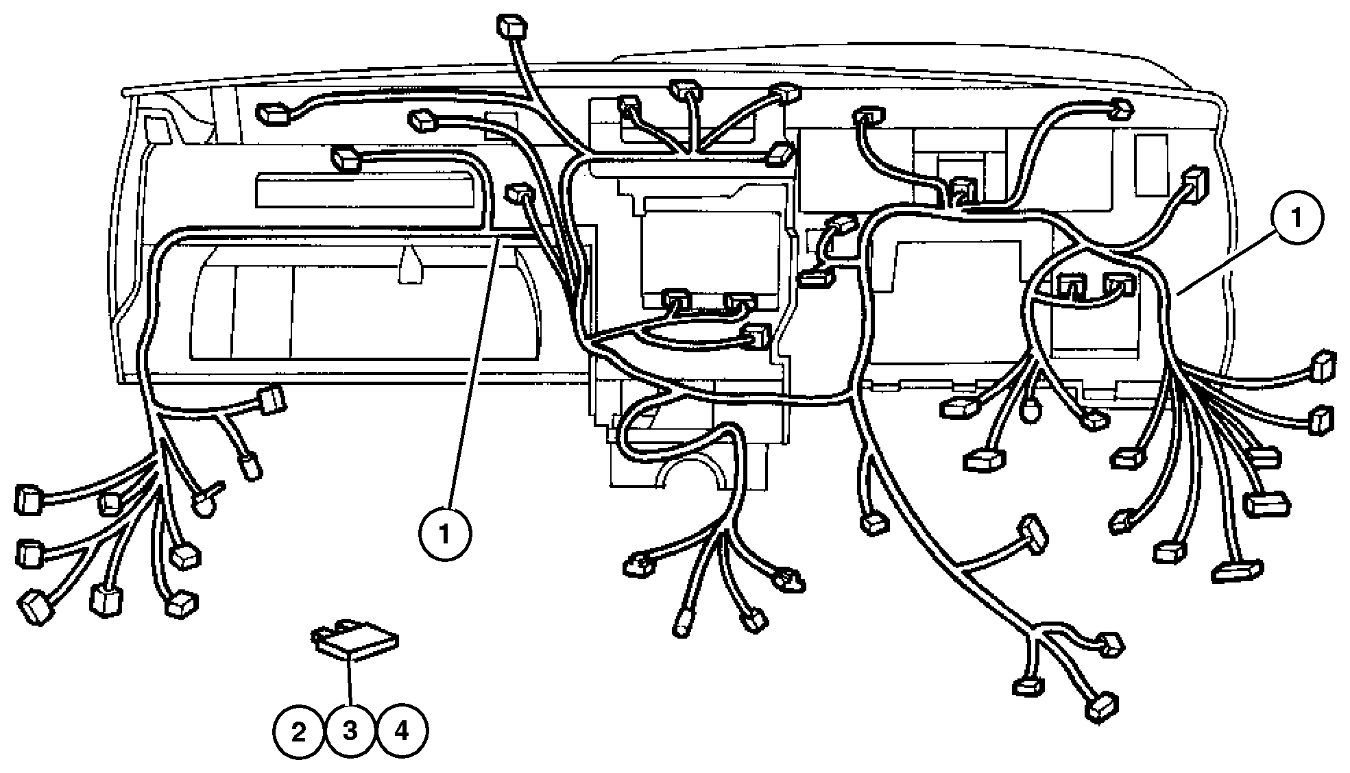 Exploded view: Wiring Instrument Panel