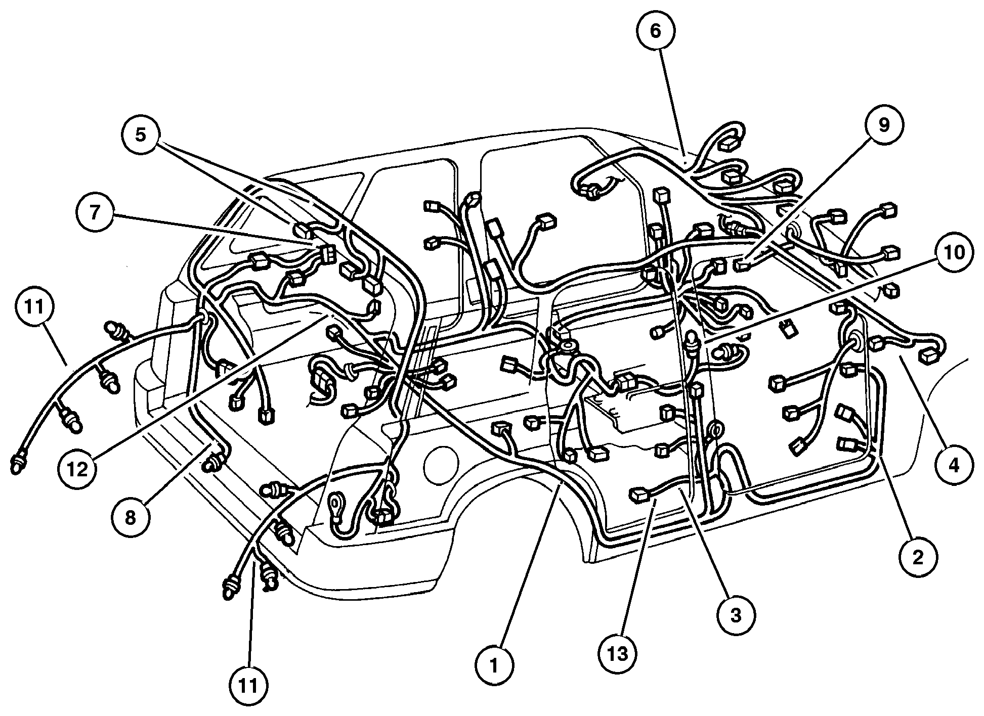 Exploded view: Wiring Body and Accessories