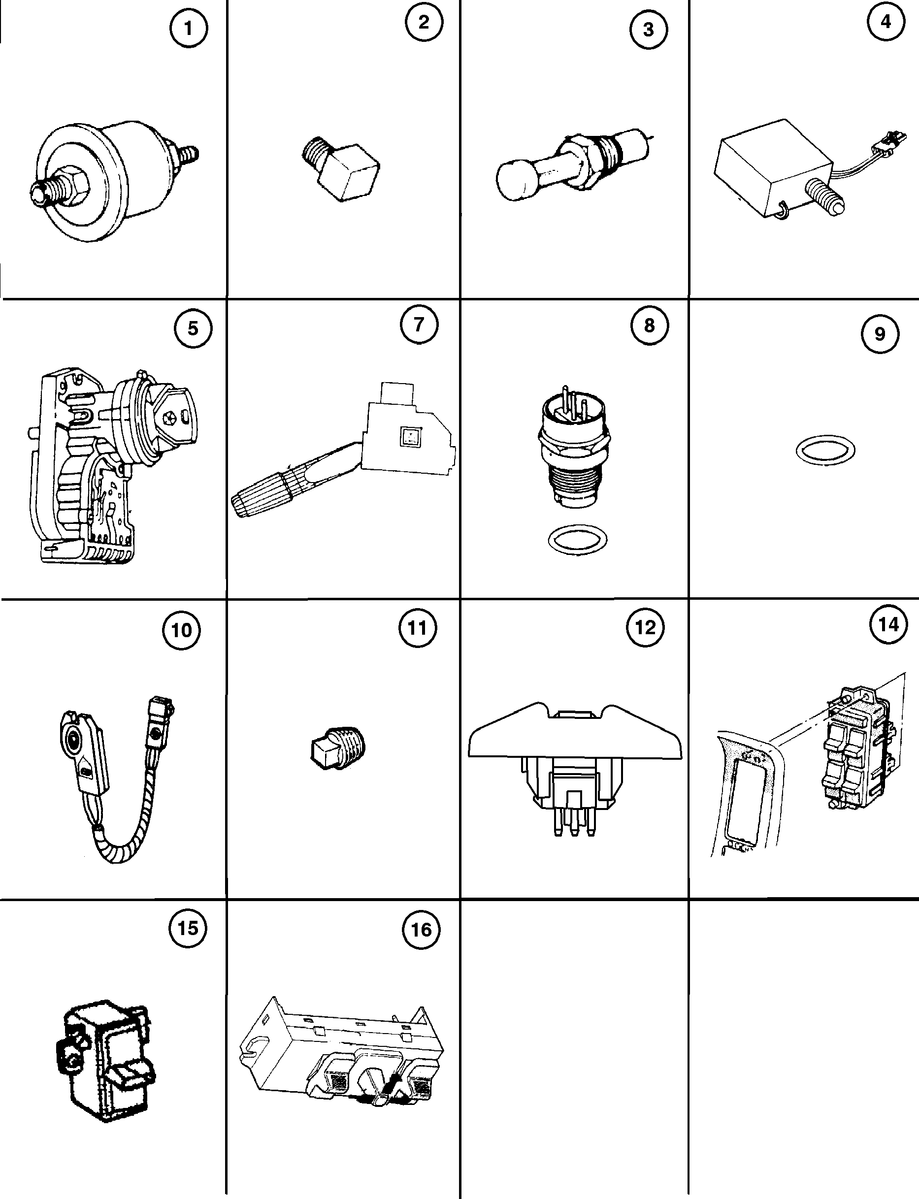 Exploded view: Switches And Sending Units
