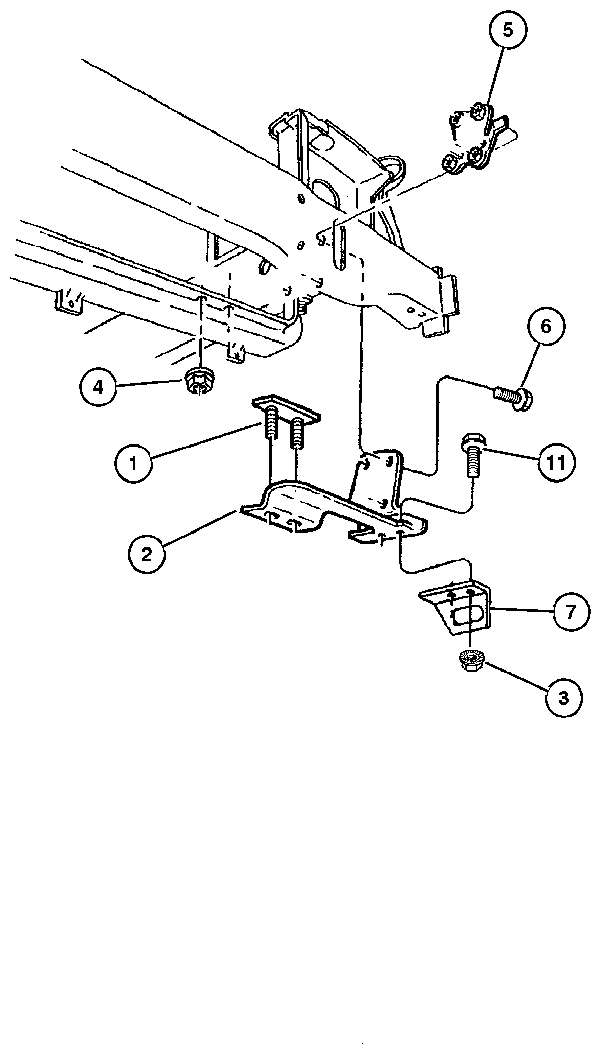 Exploded view: Tow Eye and Hooks