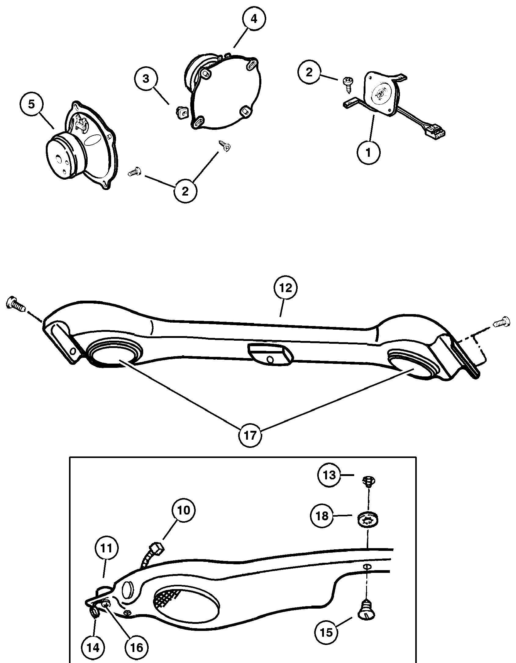 Exploded view: Speakers