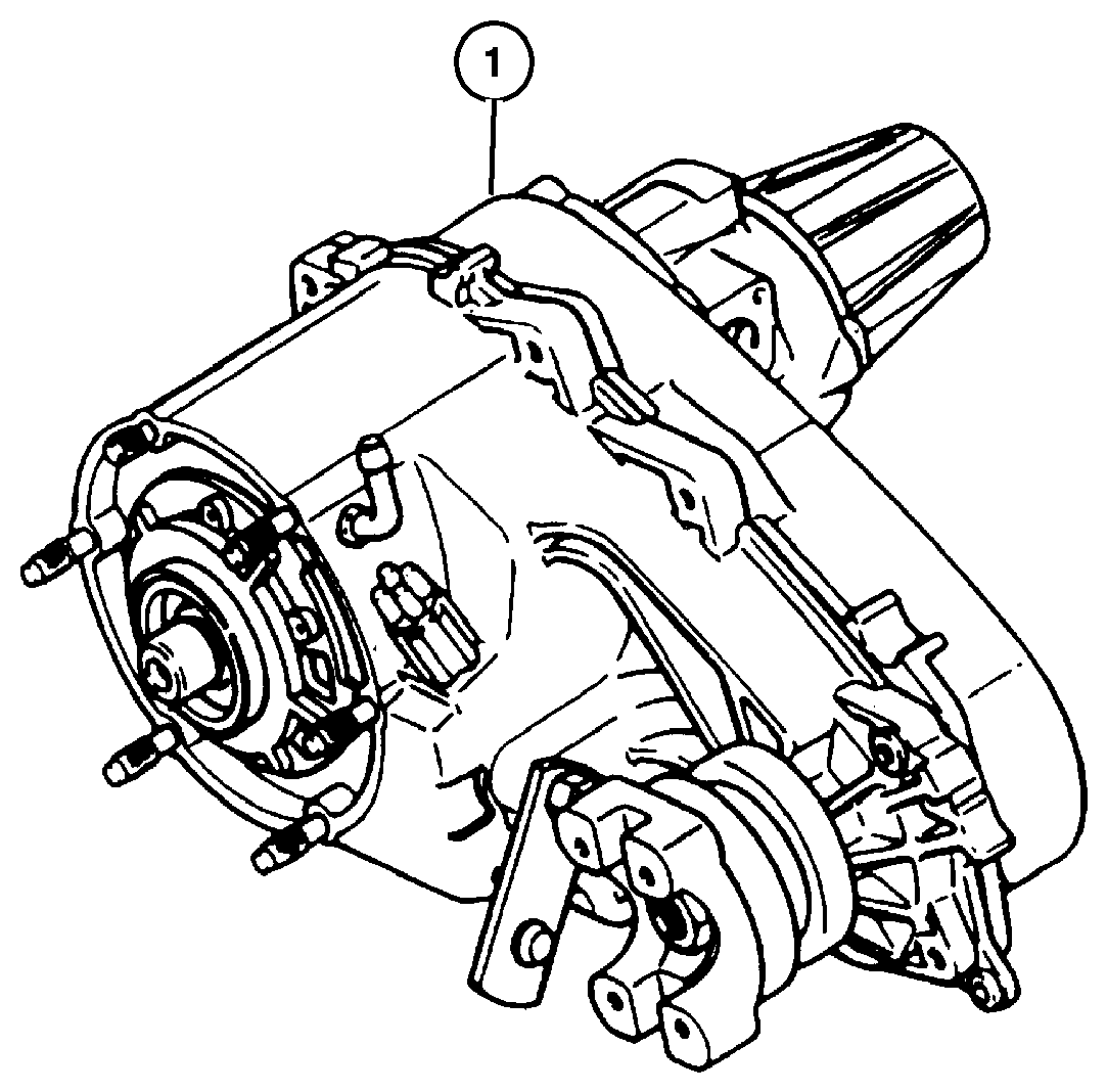 Exploded view: Transfer Case Assembly 242 (DHP)