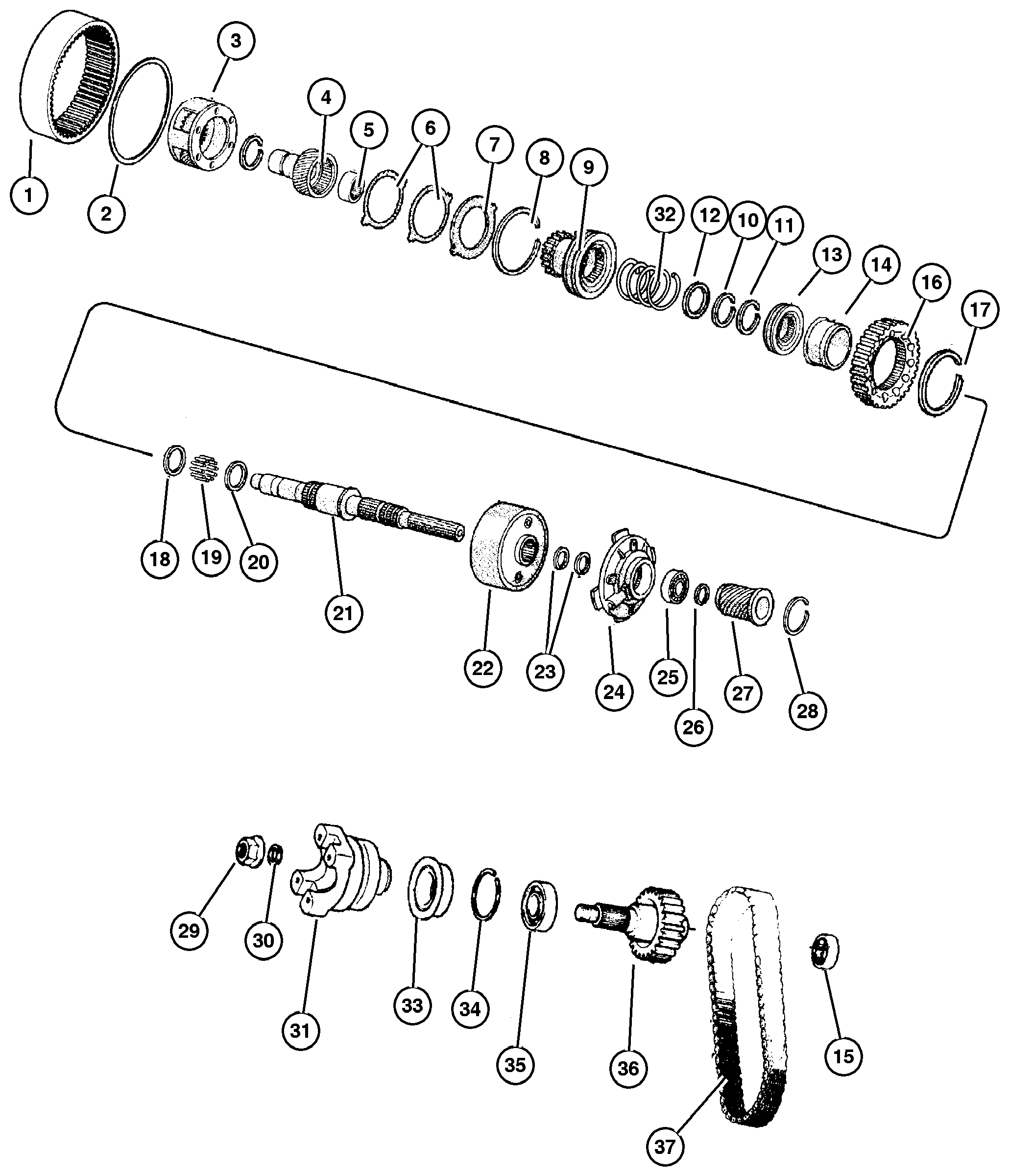 Exploded view: Gear Train 249 (DHR)