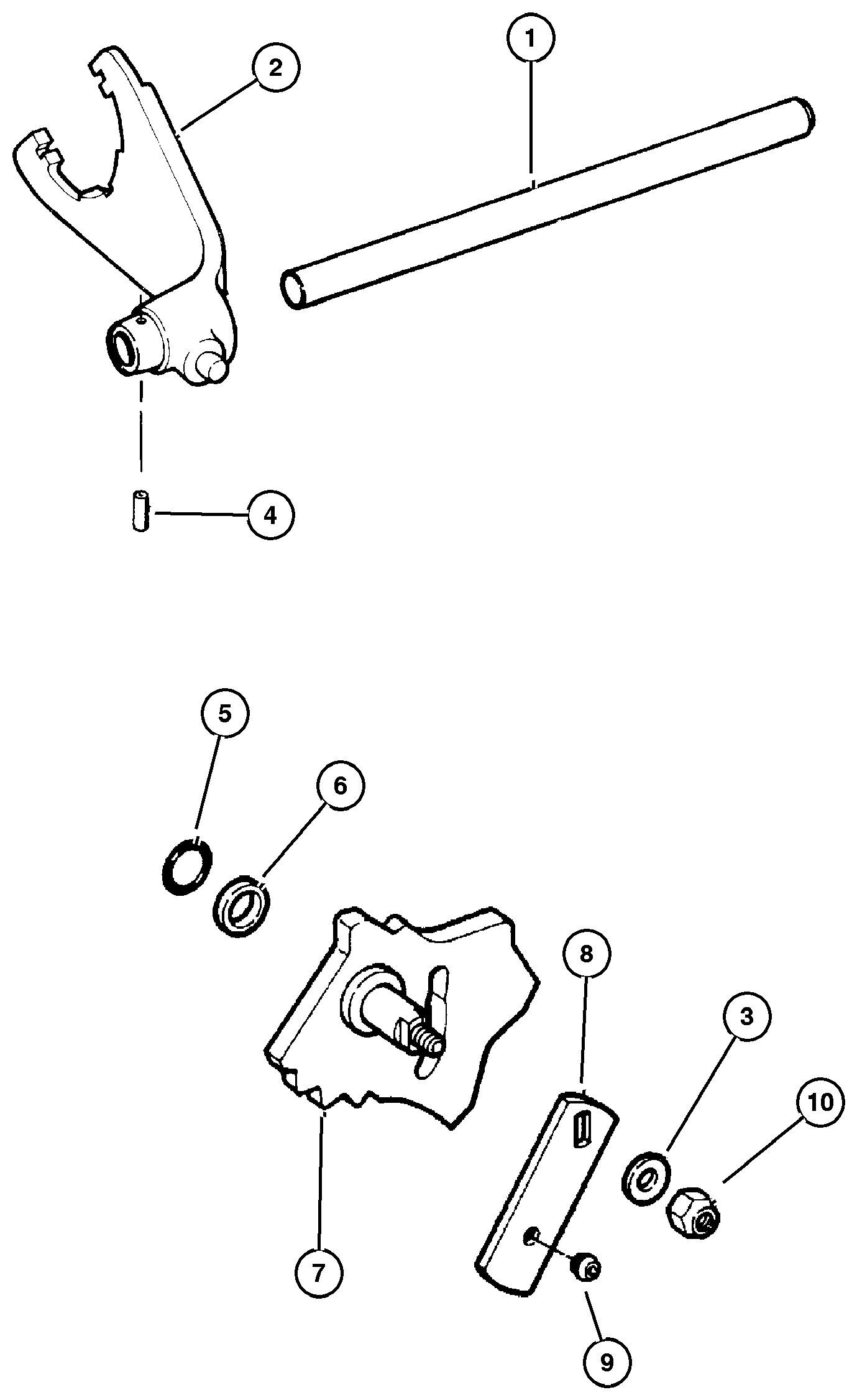Exploded view: Forks And Rails 249 (DHR)