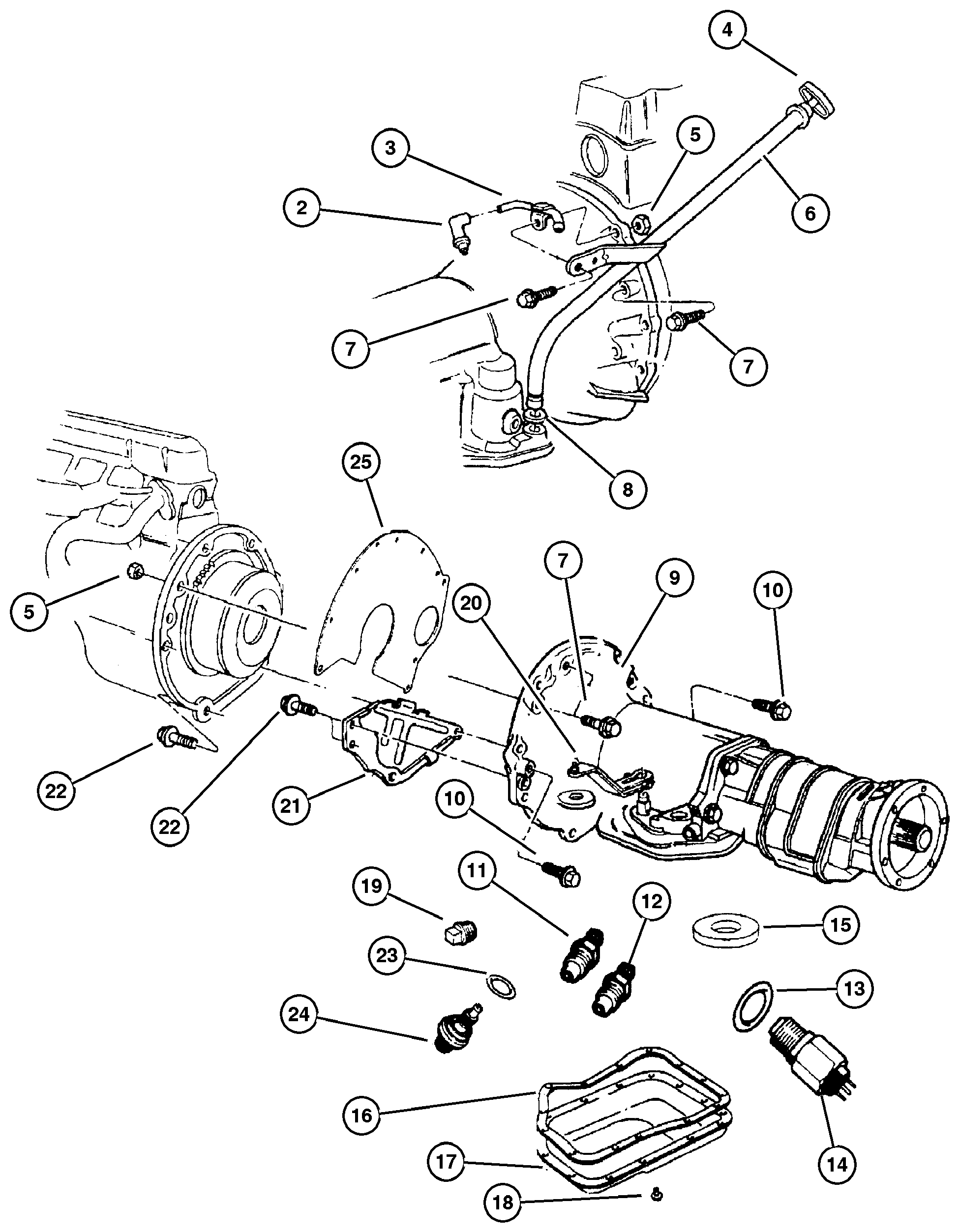 Exploded view: Case And Related 42RE (DGK)