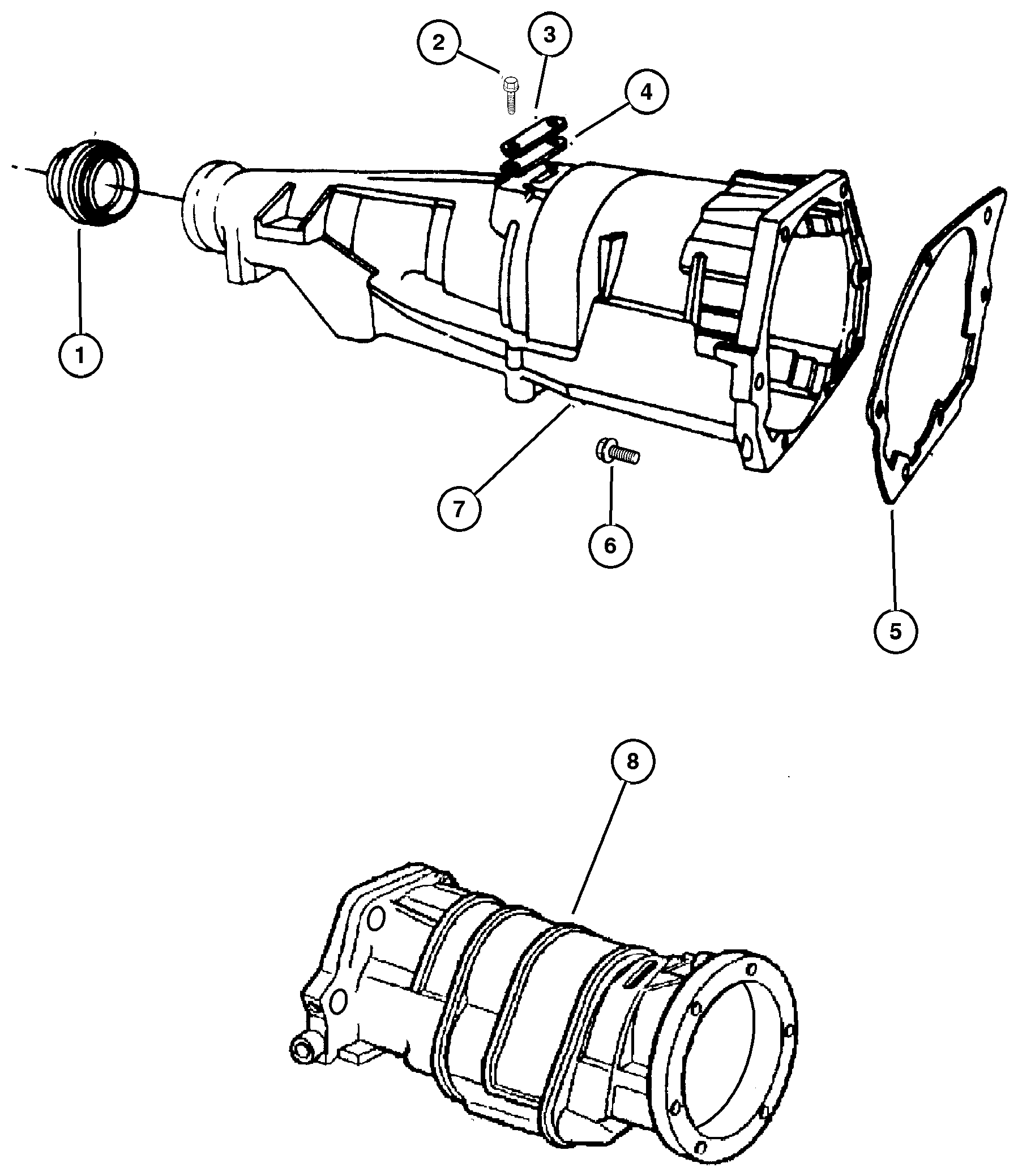 Exploded view: Extensions 42RE (DGK)