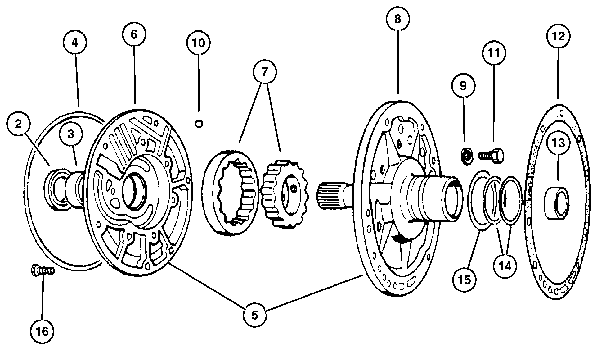 Exploded view: Pump, Oil With Reaction Shaft 44RE (DGW)