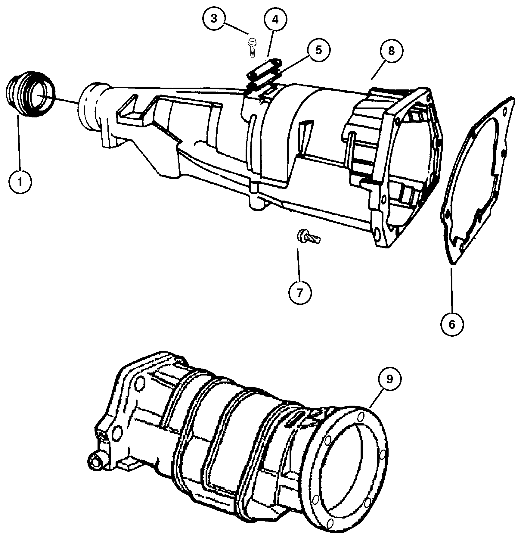 Exploded view: Adapter 46RE DGT